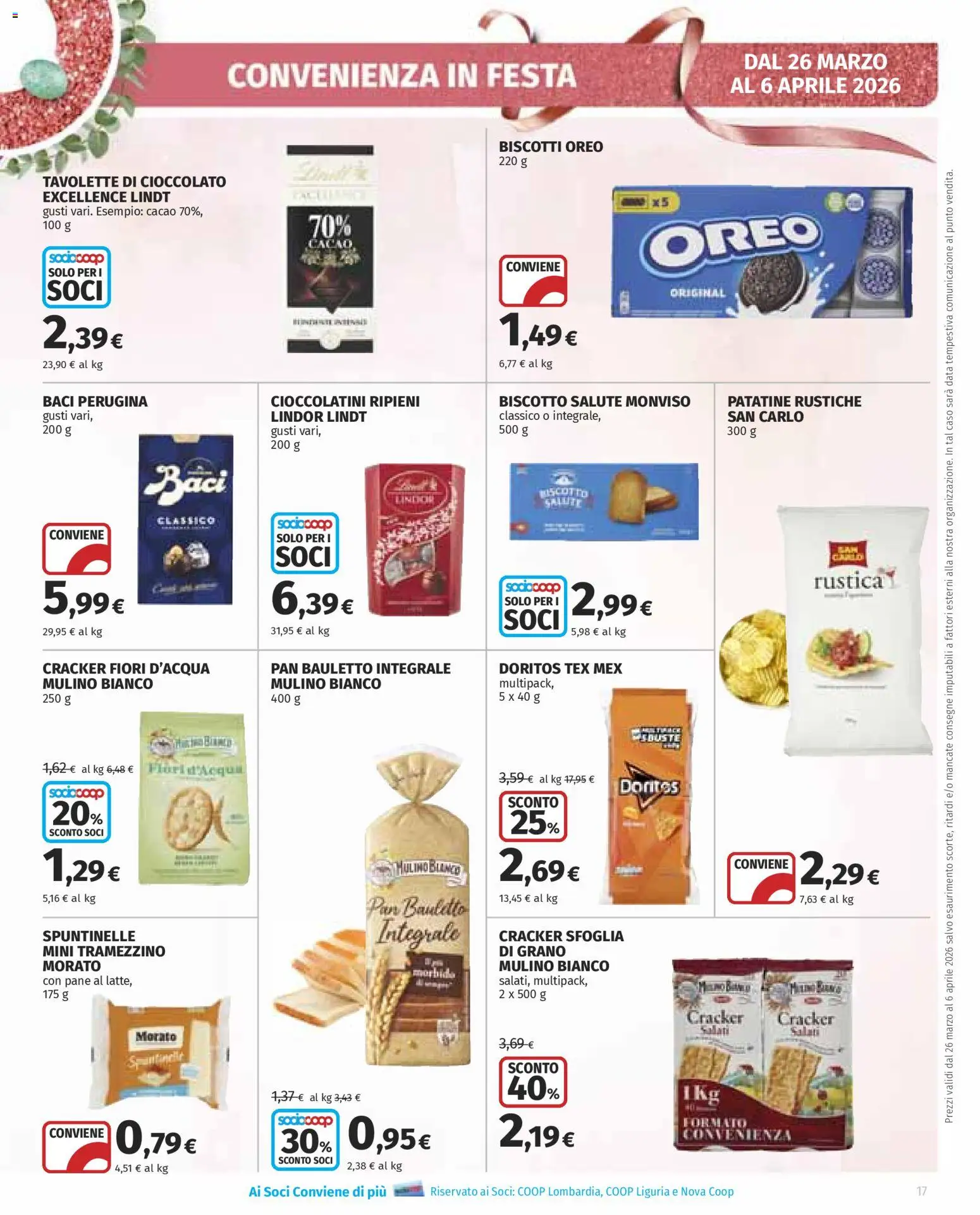Volantino Ipercoop del 26.03.2026 | Pagina: 17 | Prodotti: Pane, Biscotti, Data, Cioccolatini