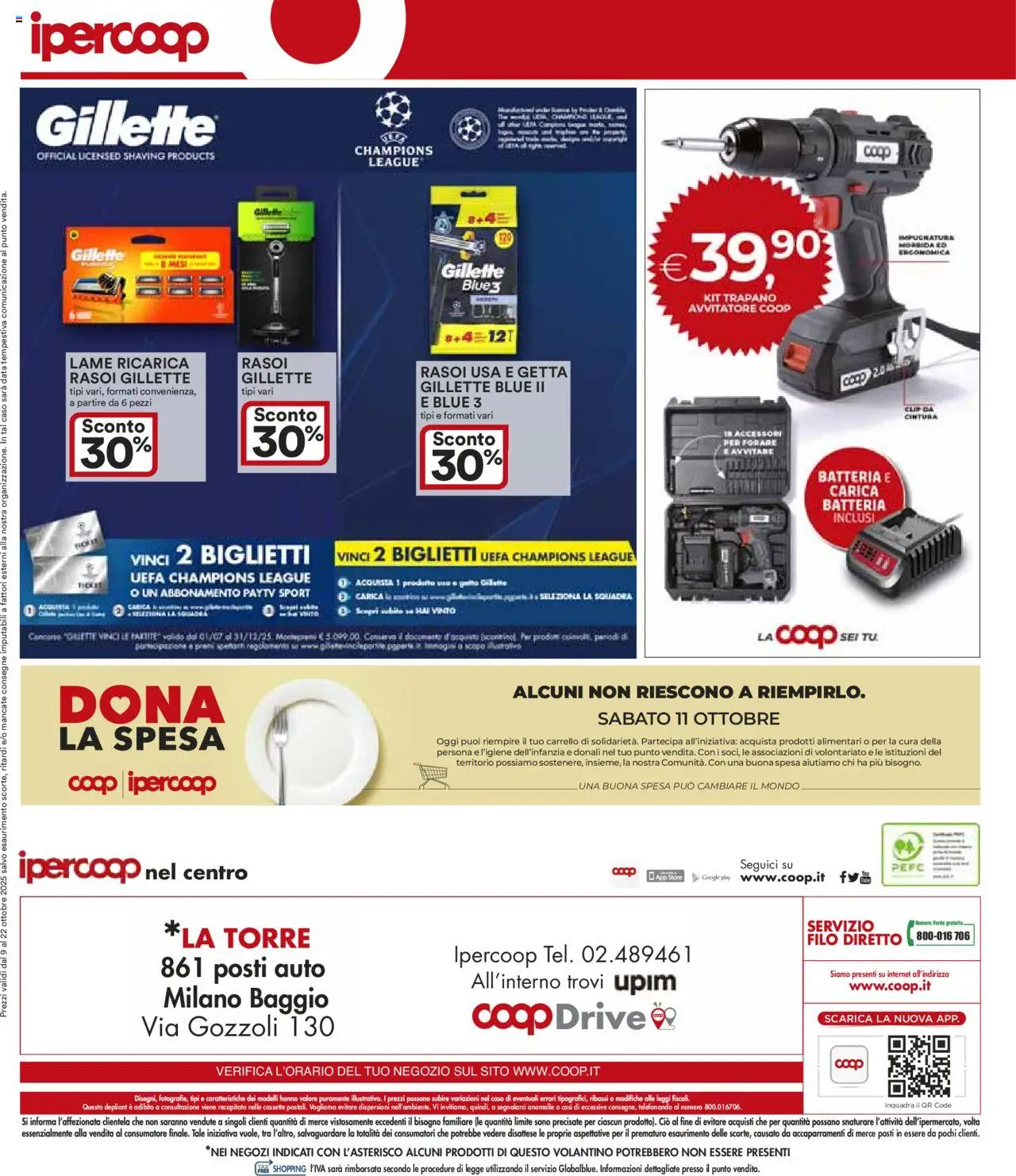 Volantino Ipercoop del 09.10.2025 | Pagina: 41 | Prodotti: Avvitatore, Carrello, Trapano, Batteria