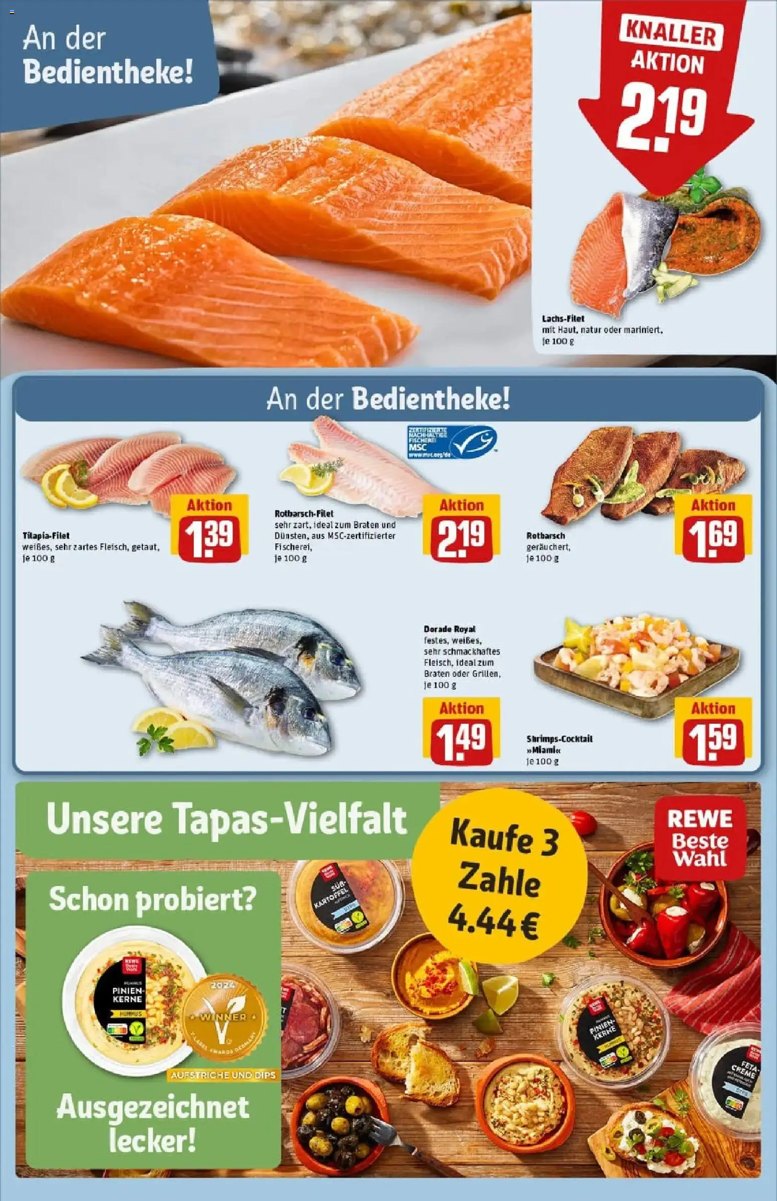 Rewe prospekt Bonn / Beuel	 – gültig ab 26.01.2026 | Seite: 18 | Produkte: Dorade, Feta, Creme