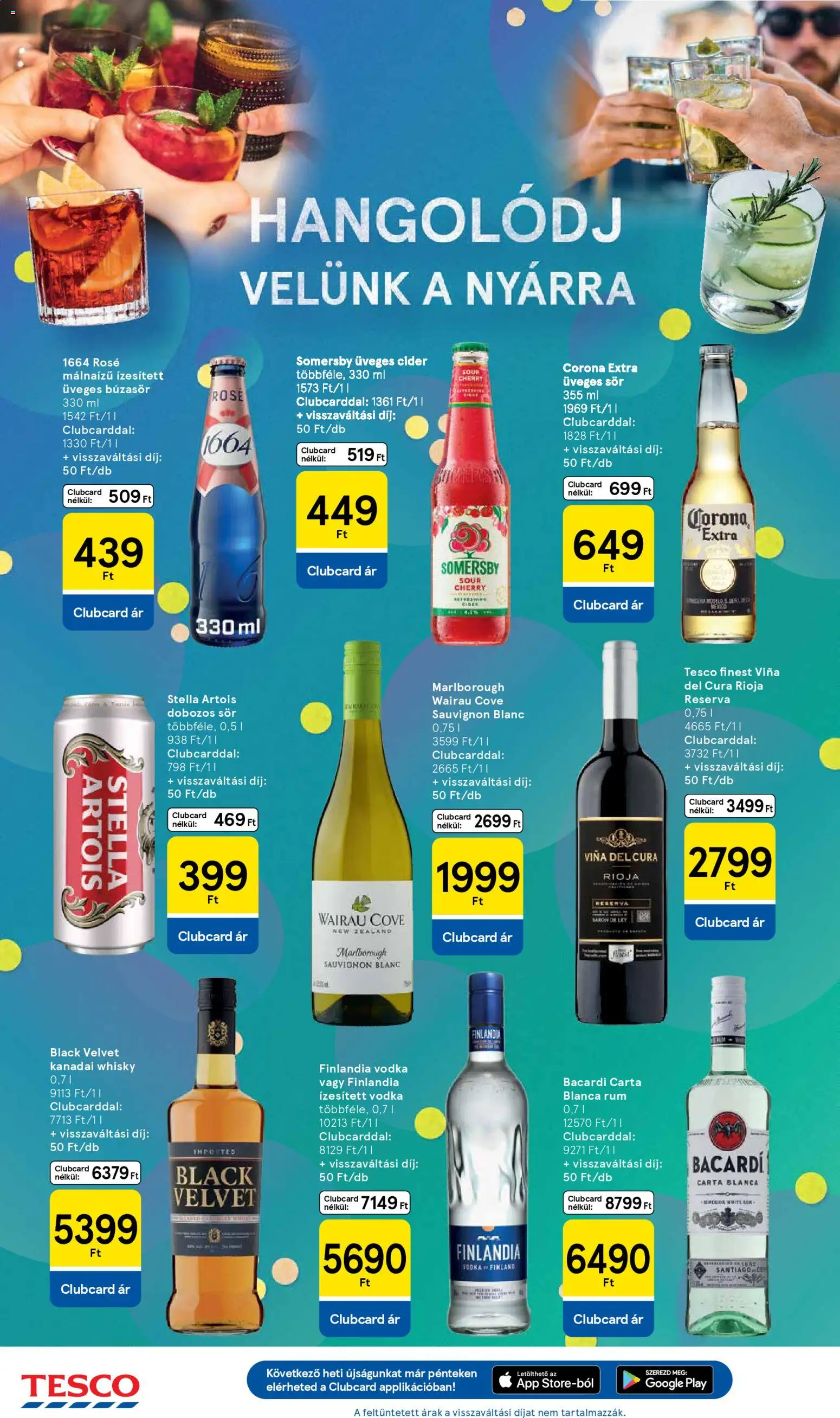 Tesco akciós ujság - amely érvényes a következő dátumtól: 07.04.2026 | Oldal: 12 | Termékek: Bacardi, Rum, Cider, Dobozos sör
