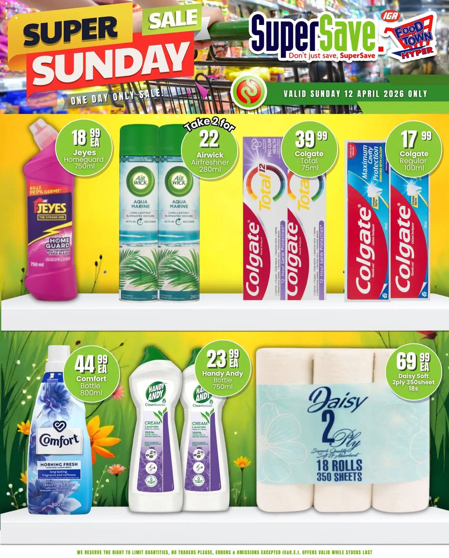 New Super Save catalogue – valid from 12.04.2026 | Page: 8 | Products: Bleach, Conditioner, Cream, Enamel