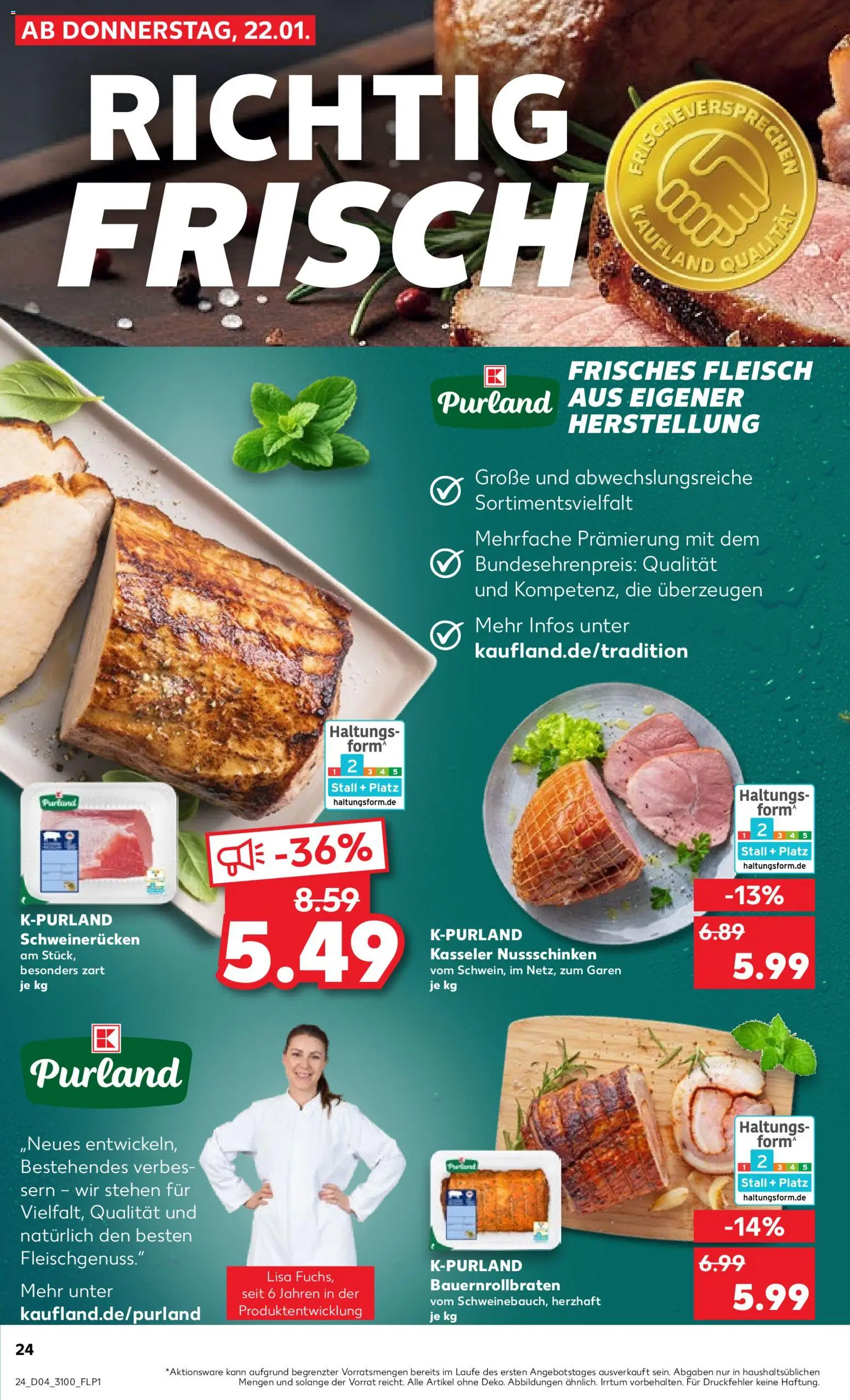 Kaufland prospekt Leipzig	 – gültig ab 25.01.2026 | Seite: 24 | Produkte: Schweinerucken, Fleisch