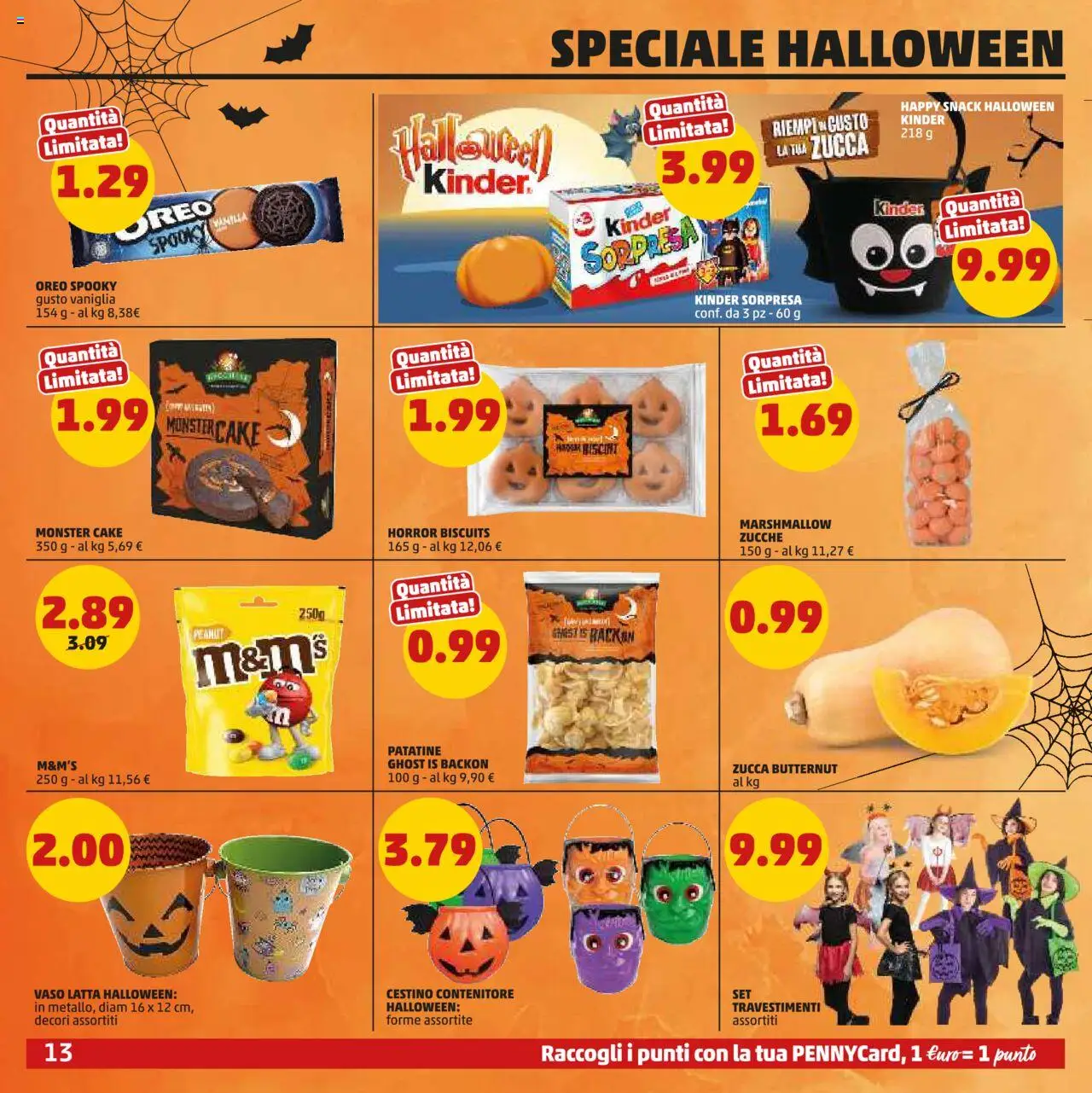Volantino PENNY del 09.10.2025 | Pagina: 13 | Prodotti: Patatine, Zucca, Contenitore, Vaso