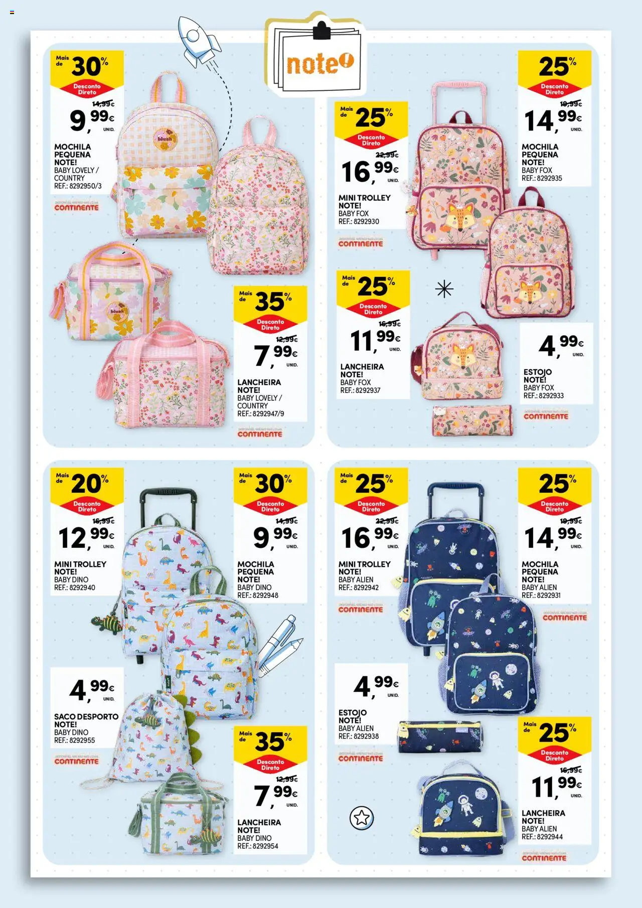 Continente - Regresso às Aulas: Regressamos com tudo │ válido de 12.08.2025 | Página: 20 | Produtos: Mochila