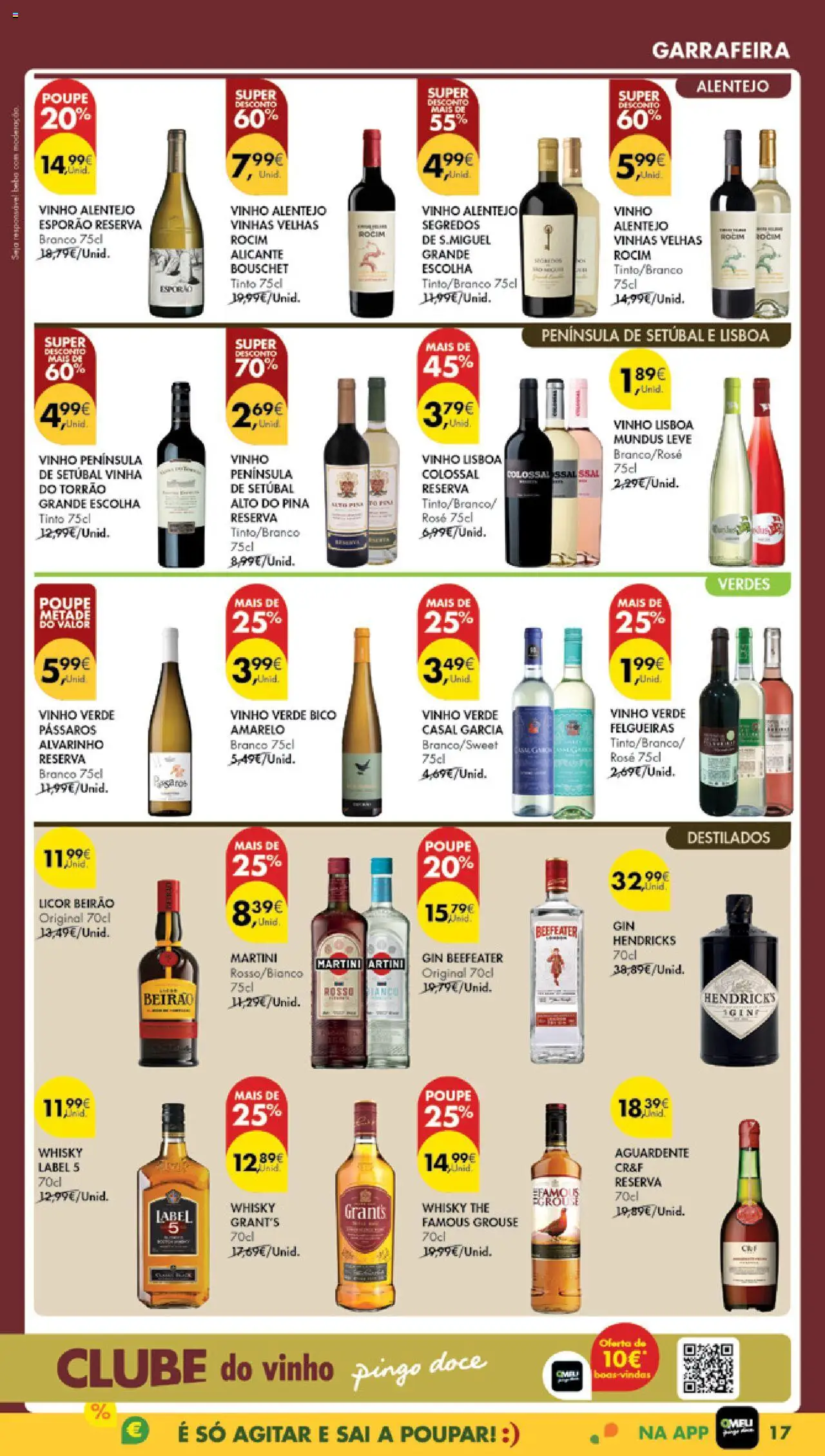 Pingo Doce Poupe Esta Semana Madeira │ válido de 26.08.2025 | Página: 17 | Produtos: Whisky, Licor, Vinho, Gin