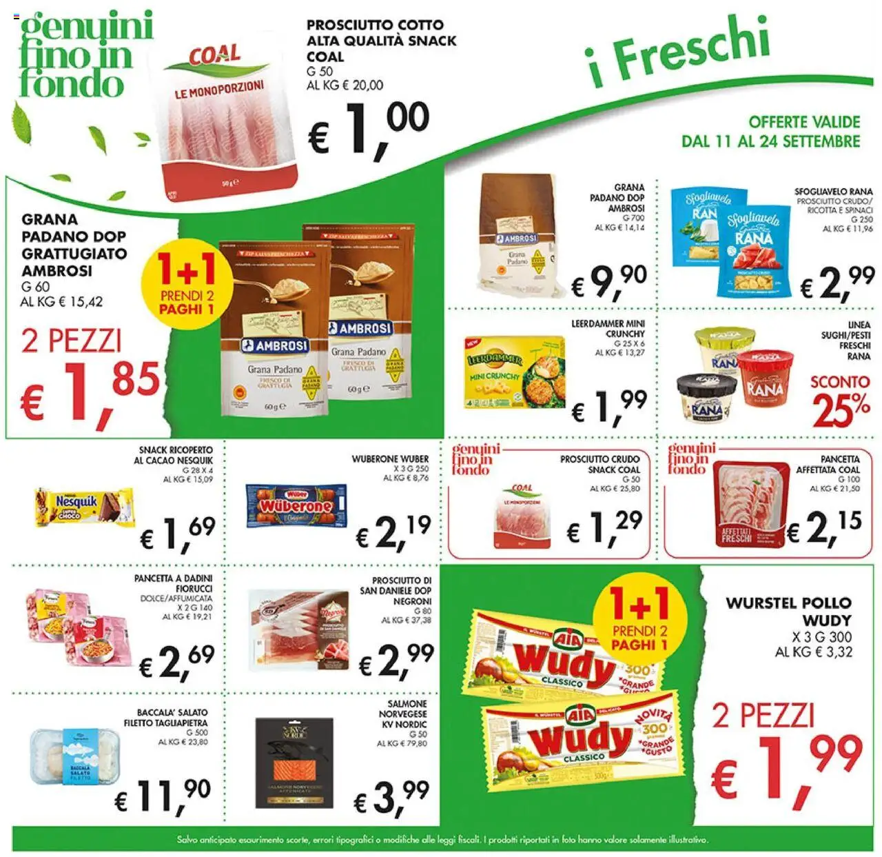 Volantino Coal del 11.09.2025 | Pagina: 9 | Prodotti: Pollo, Pancetta, Spinaci, Cacao