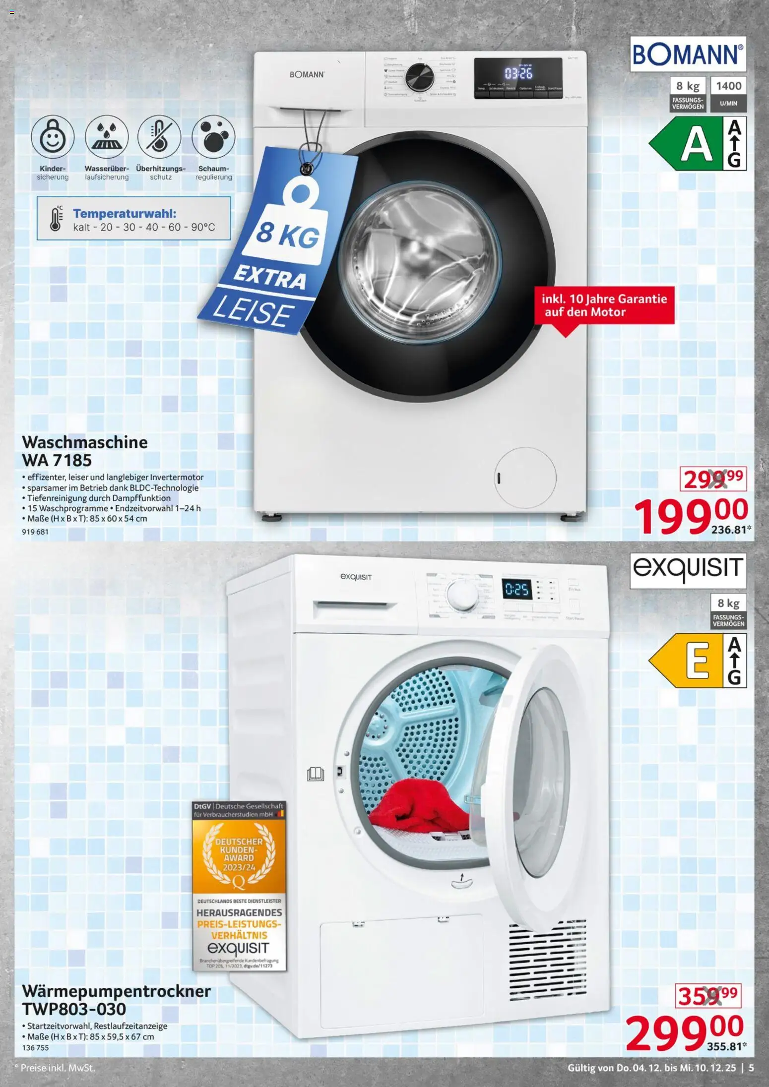 Selgros  Non Food – gültig ab 04.12.2025 | Seite: 5 | Produkte: Top, Waschmaschine