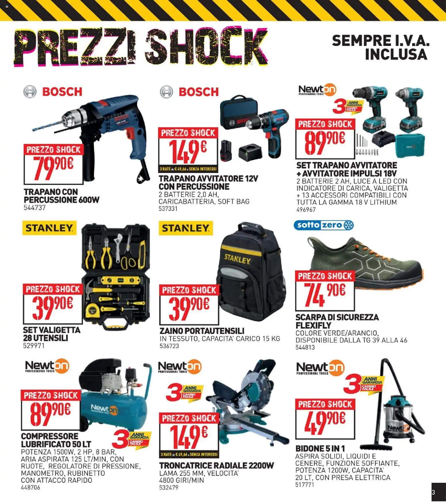 Volantino Ottimax del 15.01.2026 | Pagina: 3 | Prodotti: Avvitatore, Trapano, Valigetta, Batterie