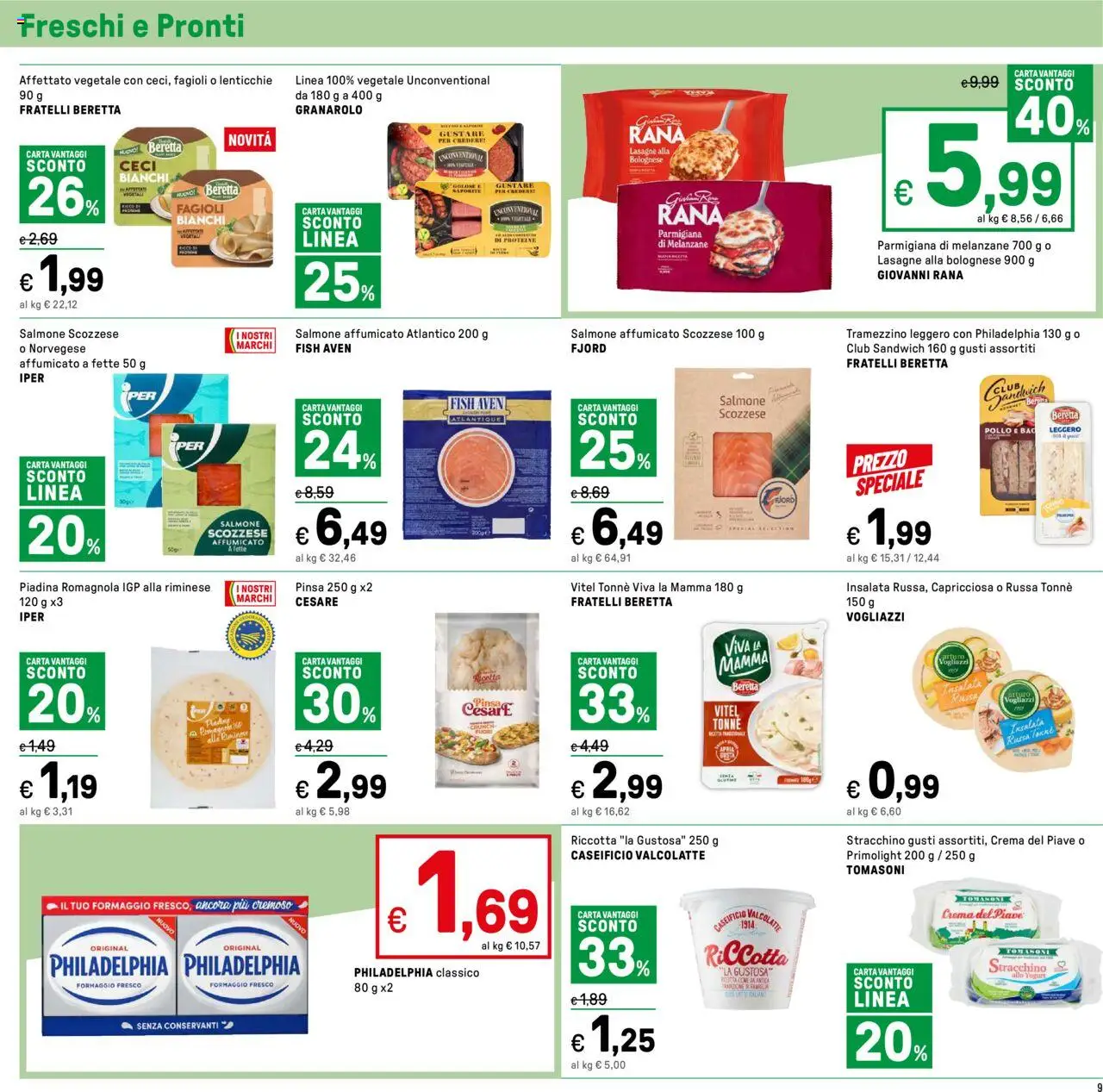 Volantino Iper del 01.08.2025 | Pagina: 9 | Prodotti: Crema, Insalata, Fagioli, Lenticchie