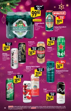 Náhled letáku Albert katalog - Supermarket od 12.11.2025 | Strana: 32 | Produkty: Radegast Ryze Hořká 12, Excelent 11, Radegast, Krušovice