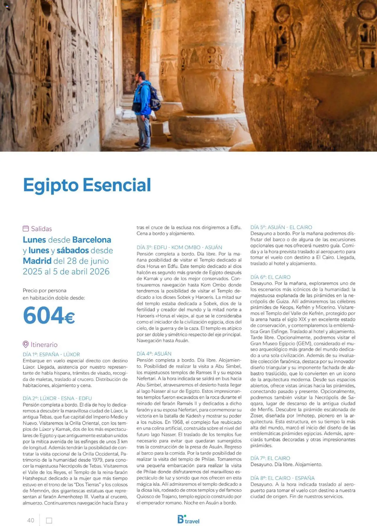 B the travel brand Egipto │ válido desde el 01.07.2025 | Página: 40