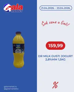 Gala MARKET katalog Šok cene - pregled Gala MARKET kataloga - važi od 21.04.2026