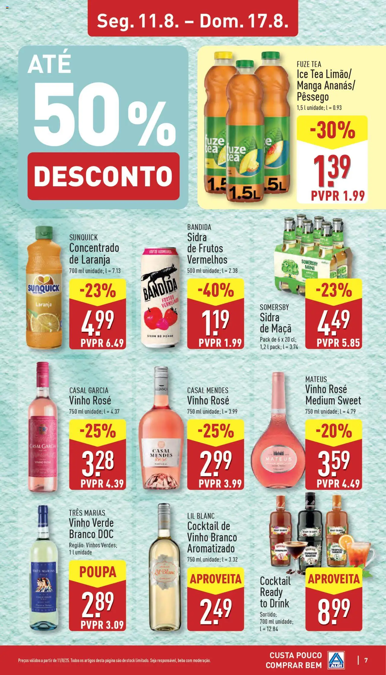 Aldi folheto │ válido de 11.08.2025 | Página: 7 | Produtos: Maça, Vinho, Somersby