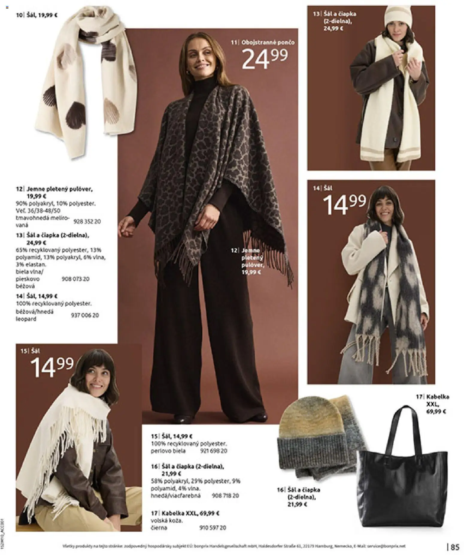 Nové Bonprix akcie – leták je platný od 24.11.2025 | Strana: 87 | Produkty: Kabelka, Šál, Čiapka