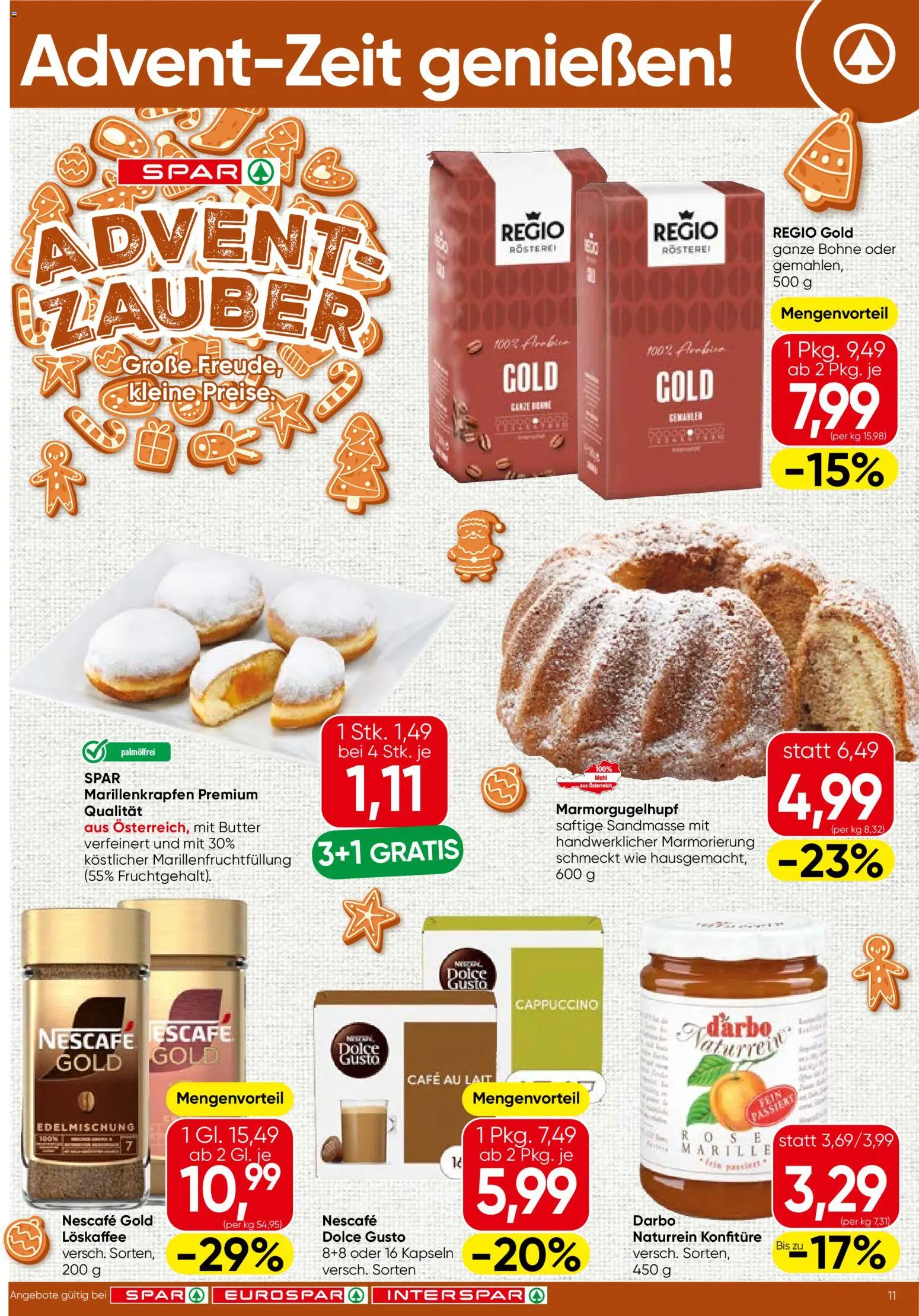 Spar Flugblatt - Wien gültig ab 04.12.2025 | Seite: 11 | Produkte: Butter