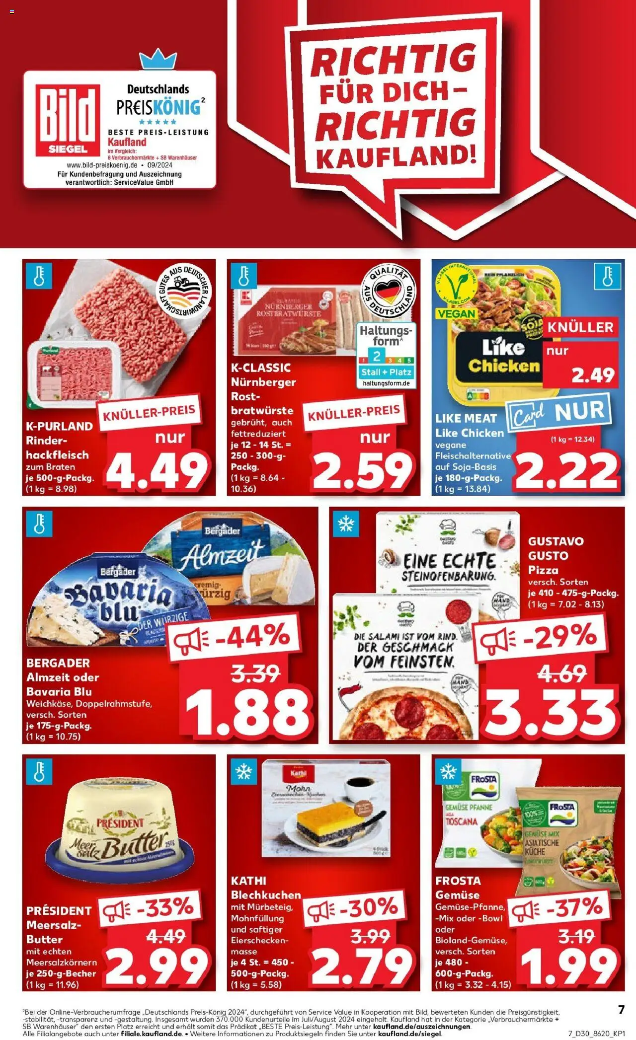 Kaufland prospekt Bottrop	 - gültig ab dem 23.07.2025 | Seite: 7 | Produkte: Gustavo gusto, Küche, Like meat, Pizza