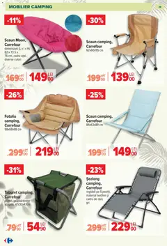 Ofertele Carrefour valabile de la 11.03.2026 | Pagină: 28 | Produse: Geantă, Șezlong, Scaun, Taburet
