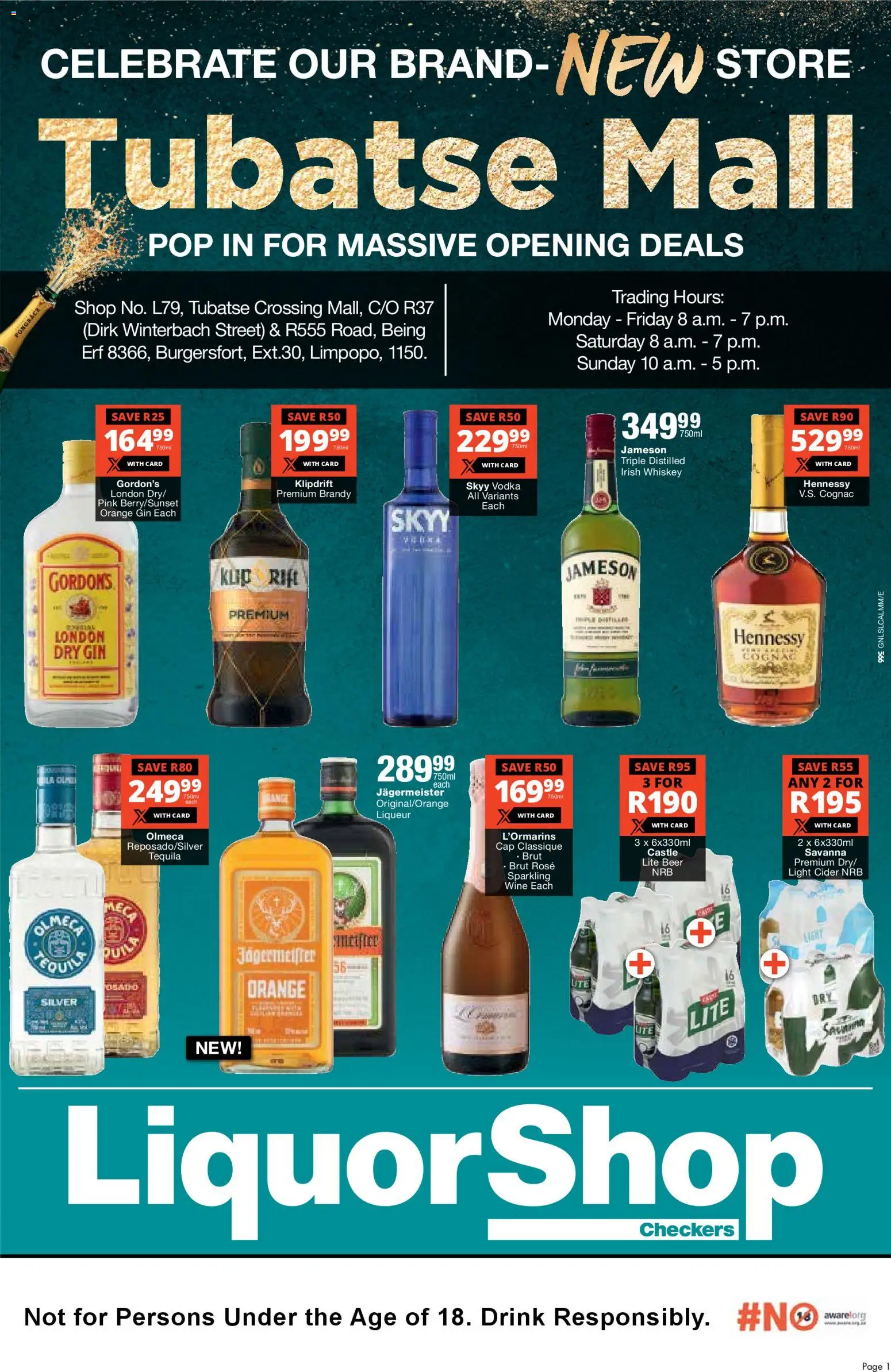 New Checkers catalogue – valid from 19.12.2025 | Page: 1 | Products: Cider, Light, Beer, Gin