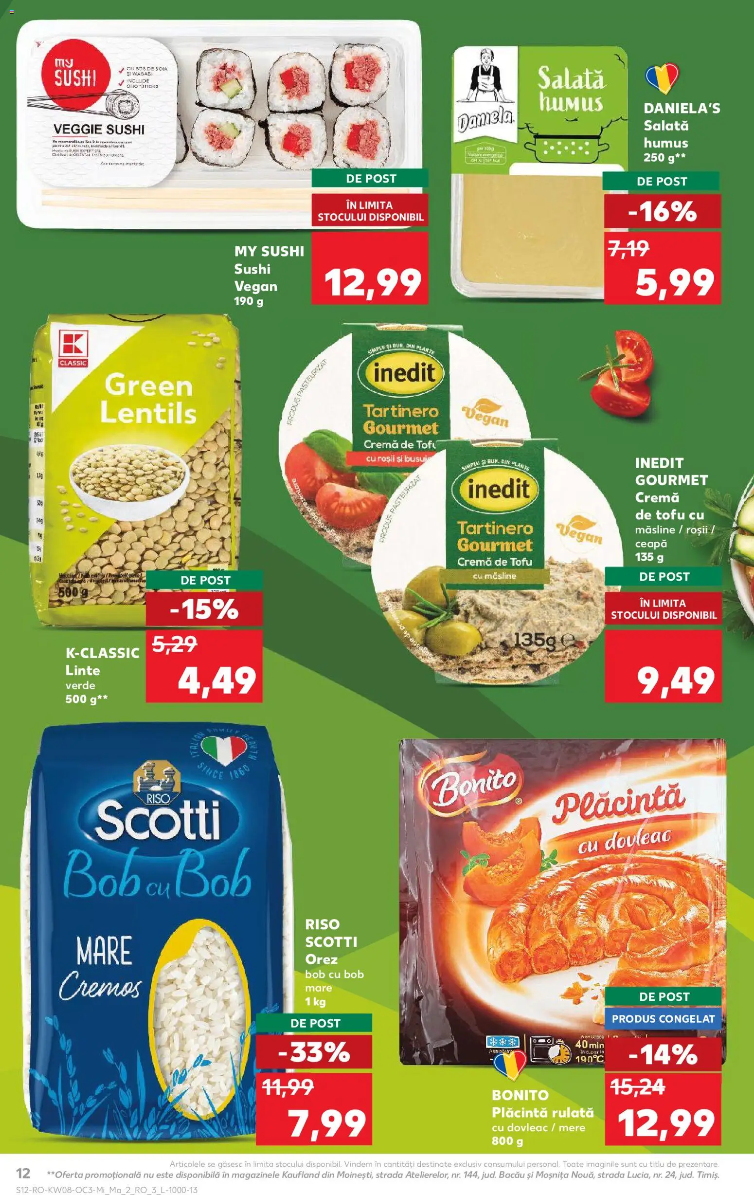 Noul catalog Kaufland – valabil de la 18.02.2026 | Pagină: 12 | Produse: Sushi, Măsline, Orez, Salată