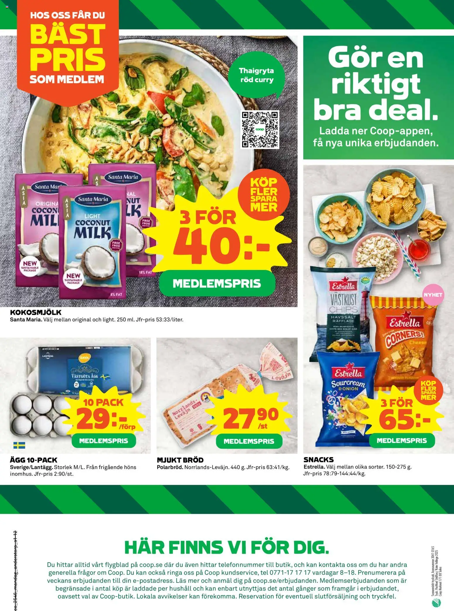 Coop reklamblad aktuell från 10.11.2025 | Sida: 12 | Produkter: Chips, Levain, Ägg, Bröd