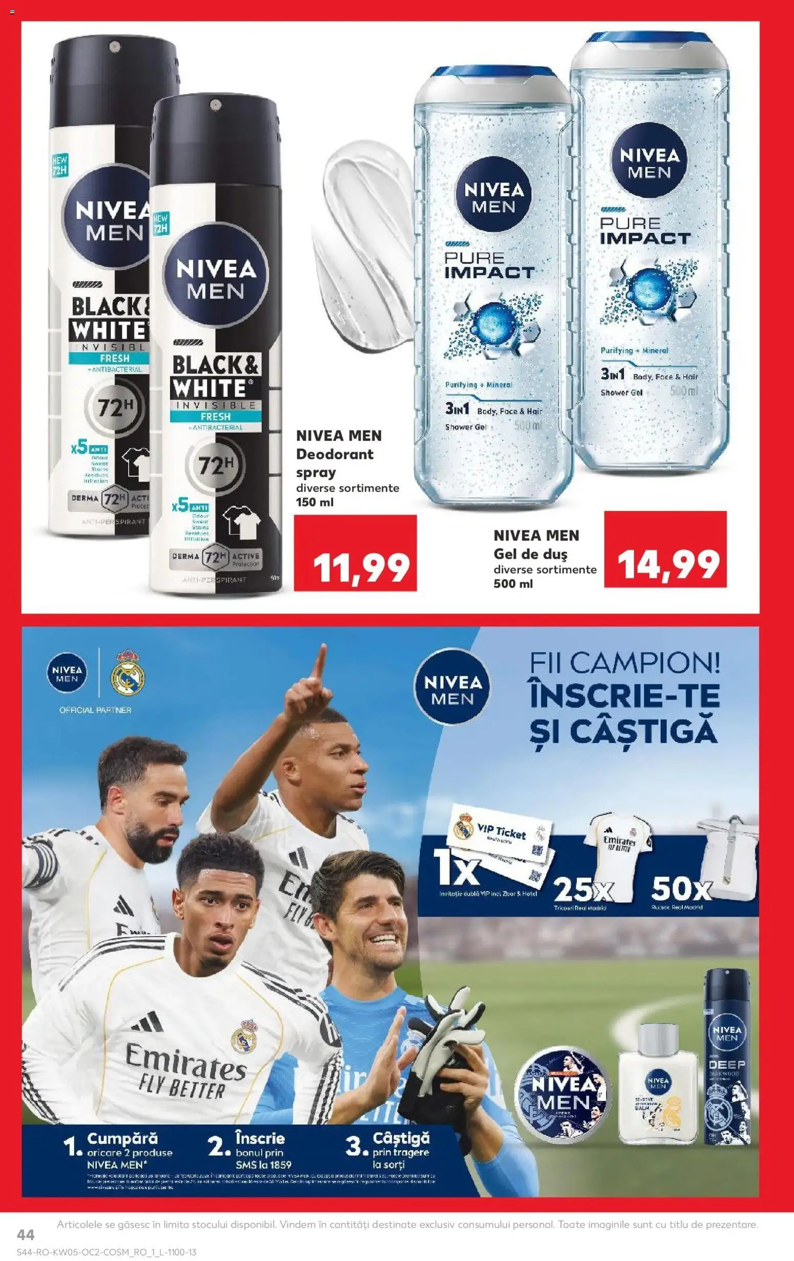 Noul catalog Kaufland – valabil de la 28.01.2026 | Pagină: 44 | Produse: Peluş Köpek Yatağı, Gel de duș, Deodorant, Antiperspirant