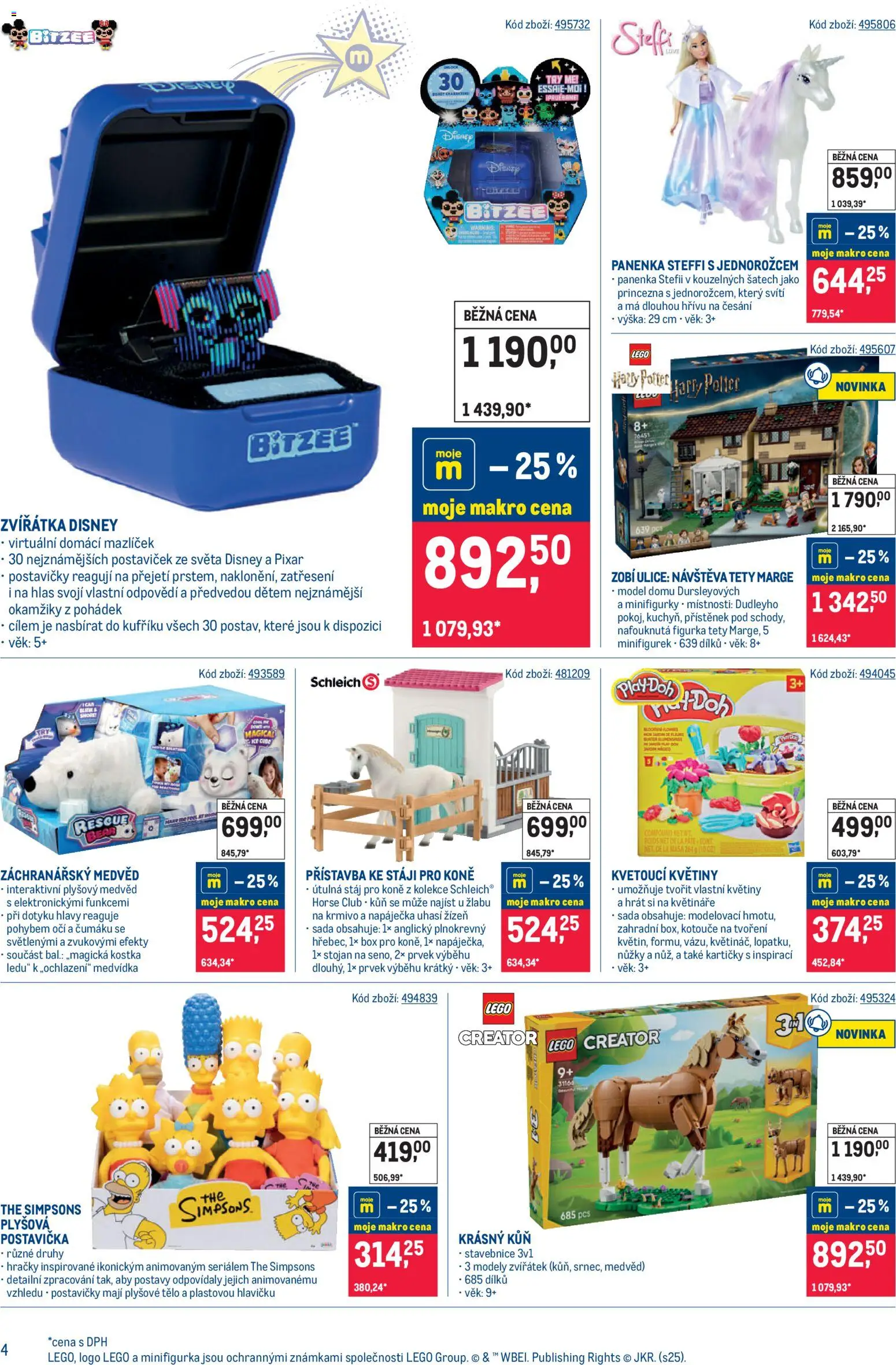 Makro leták - Hračky od 05.11.2025 | Strana: 4 | Produkty: Nůžky, Stavebnice, Hračky, Harry Potter