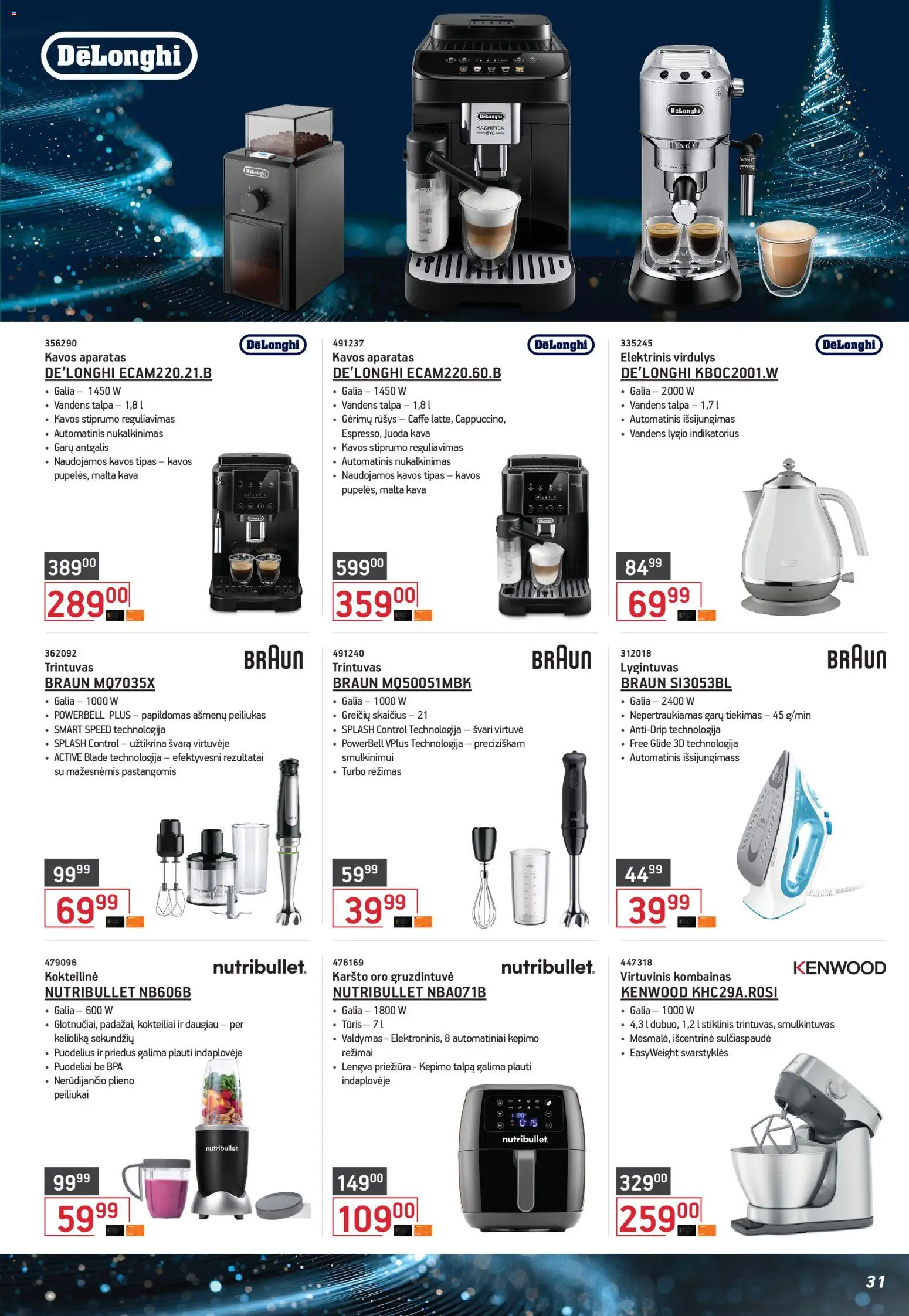 ERMITAŽAS akcijos nuo 03.11.2025 | Puslapis: 31 | Prekių: Kava, Smulkintuvas, Kavos aparatas, Lygintuvas