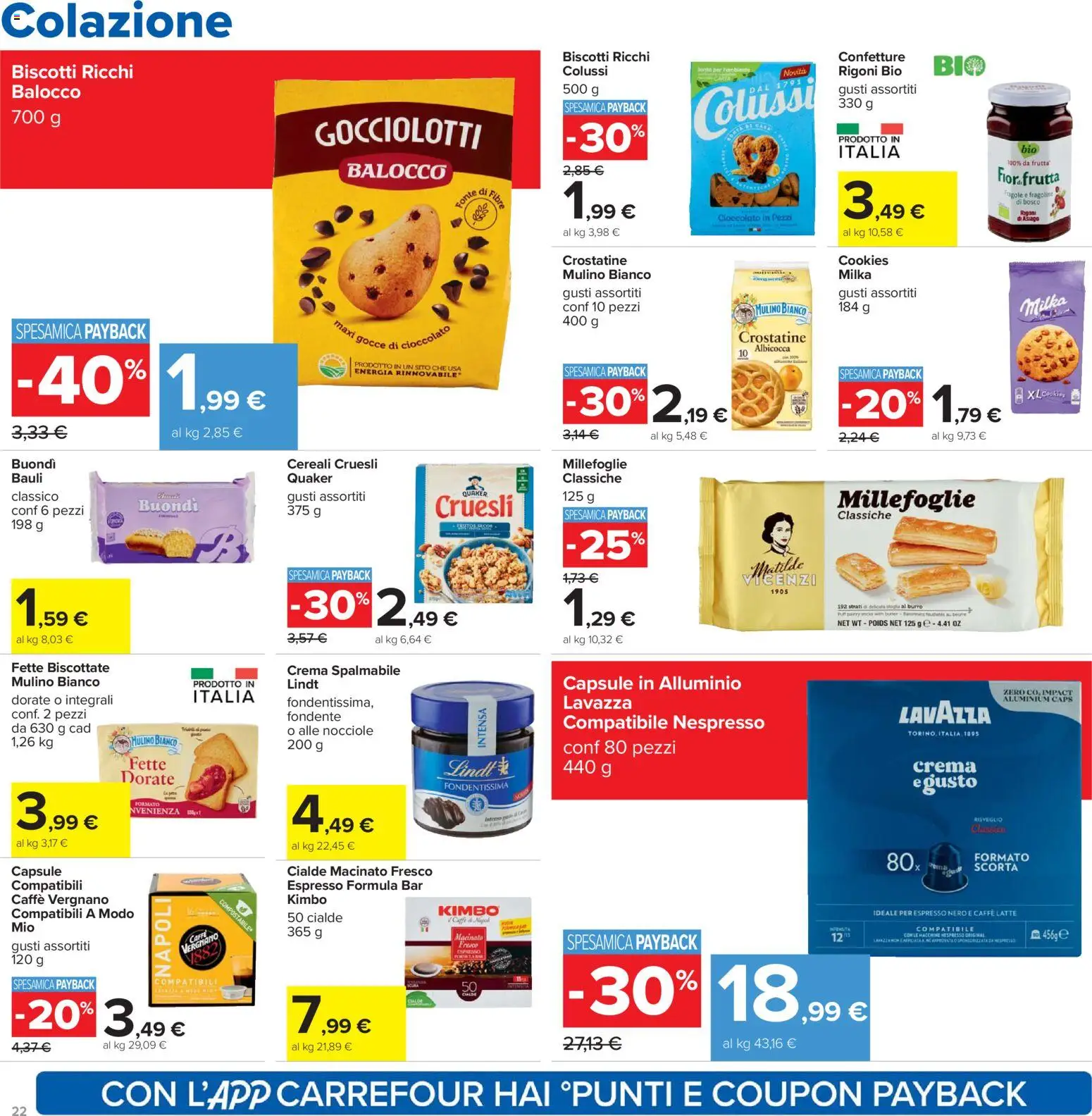 Volantino Carrefour del 07.11.2025 | Pagina: 22 | Prodotti: Cioccolato, Crostatine, Burro, Nocciole