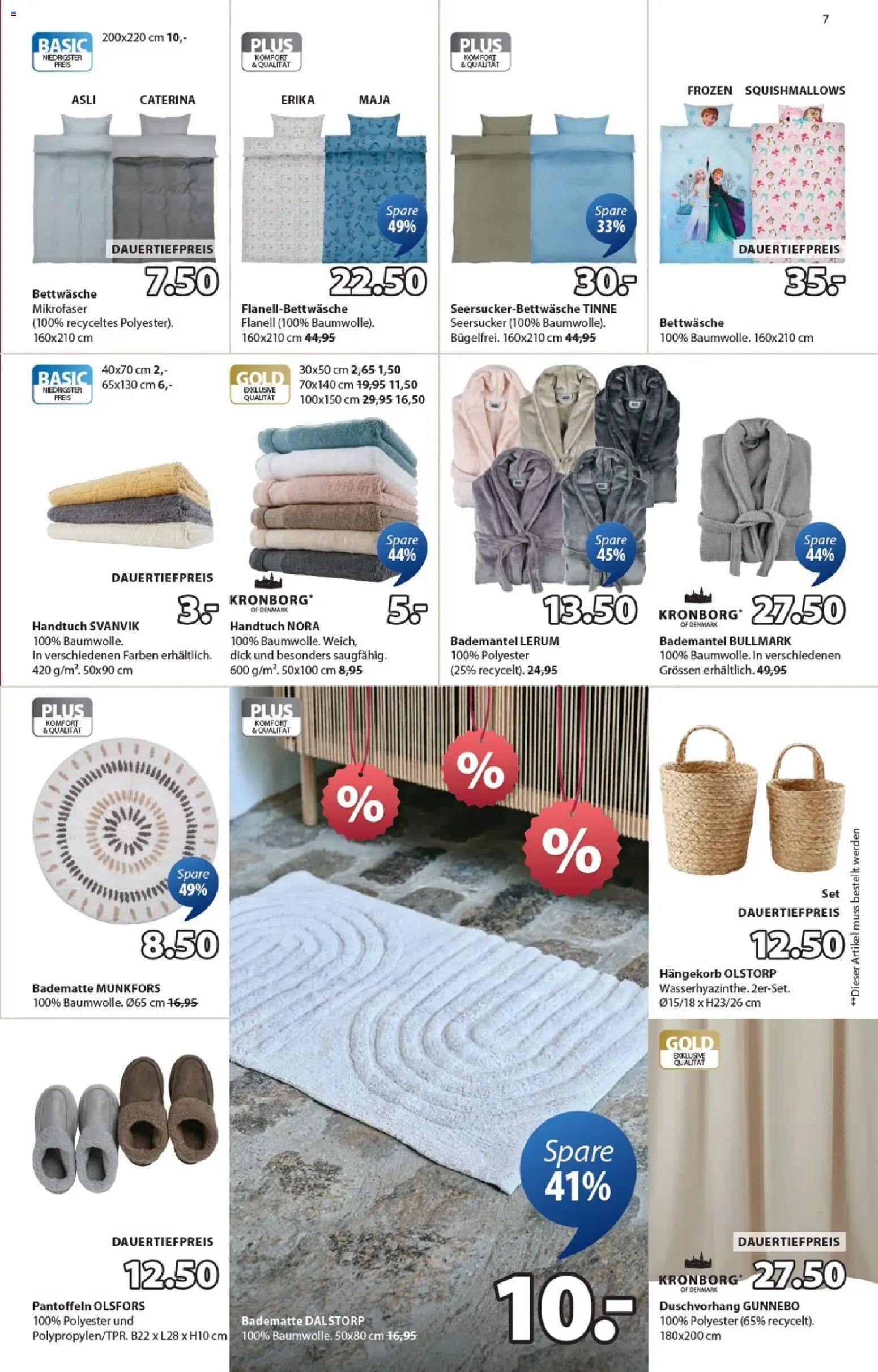 JYSK Aktionen – gültig ab 23.12.2025 | Seite: 7 | Produkte: Bademantel, Bettwäsche
