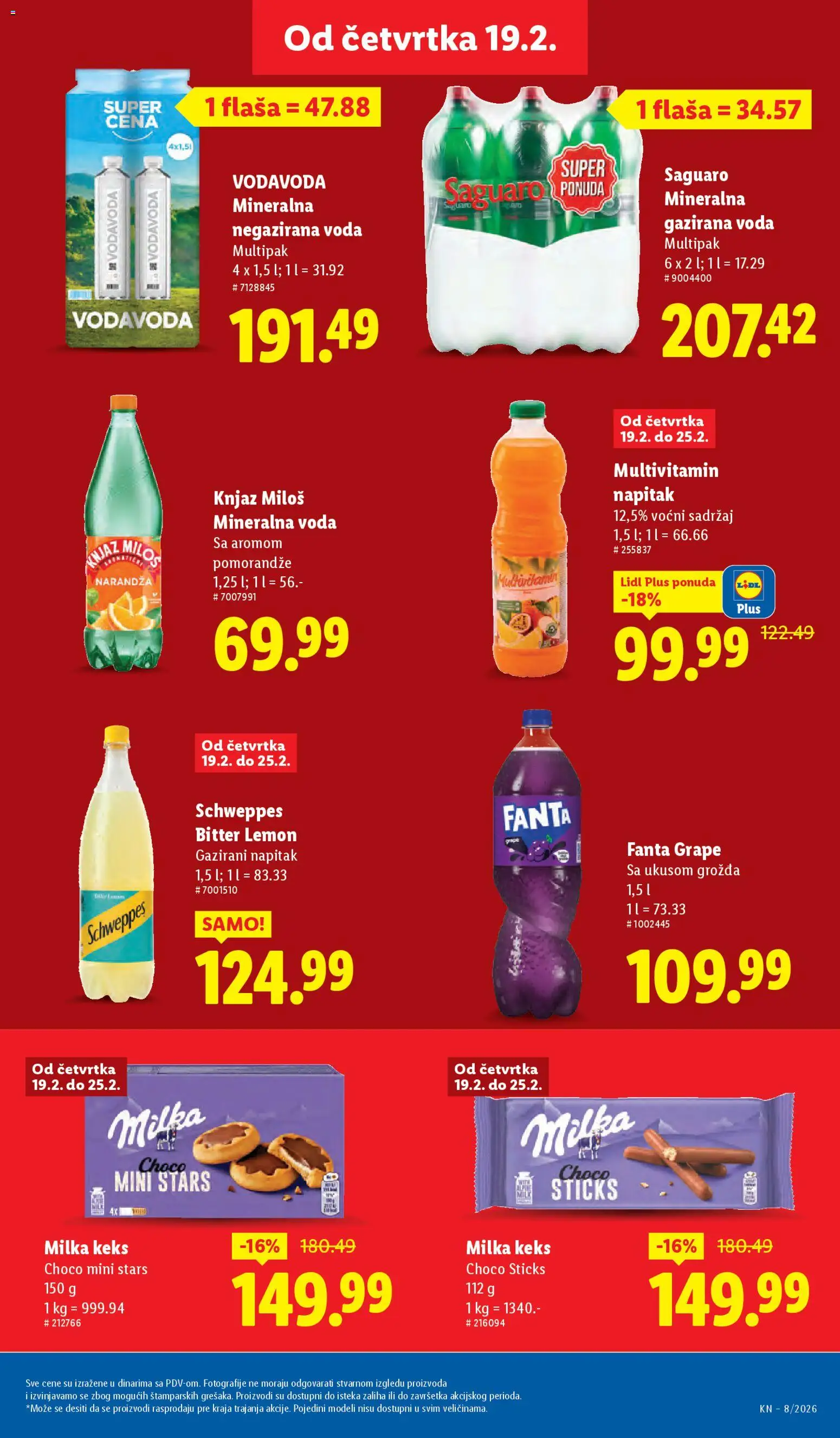 Lidl katalog - važi od 19.02.2026 | Strana: 31 | Proizvode: Milka, Keks, Schweppes, Negazirana voda