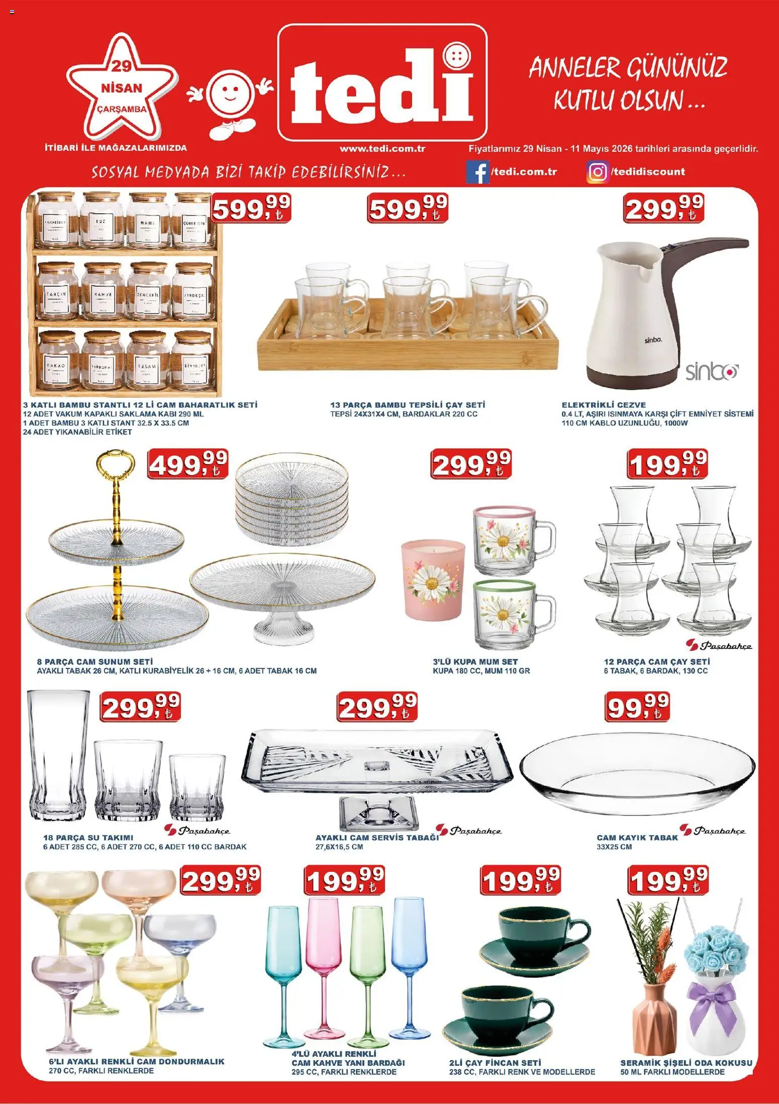 Tedi  Katalog - 29.04.2026 tarihinden itibaren geçerlidir | Sayfa: 1 | Ürünler: Kahve, Baharatlık, Çay, Su