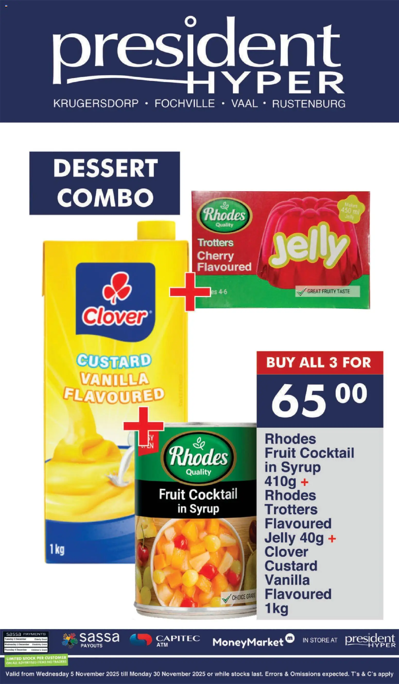 New President Hyper catalogue – valid from 05.11.2025 | Page: 4 | Products: Custard, Stock, Syrup, Fruit