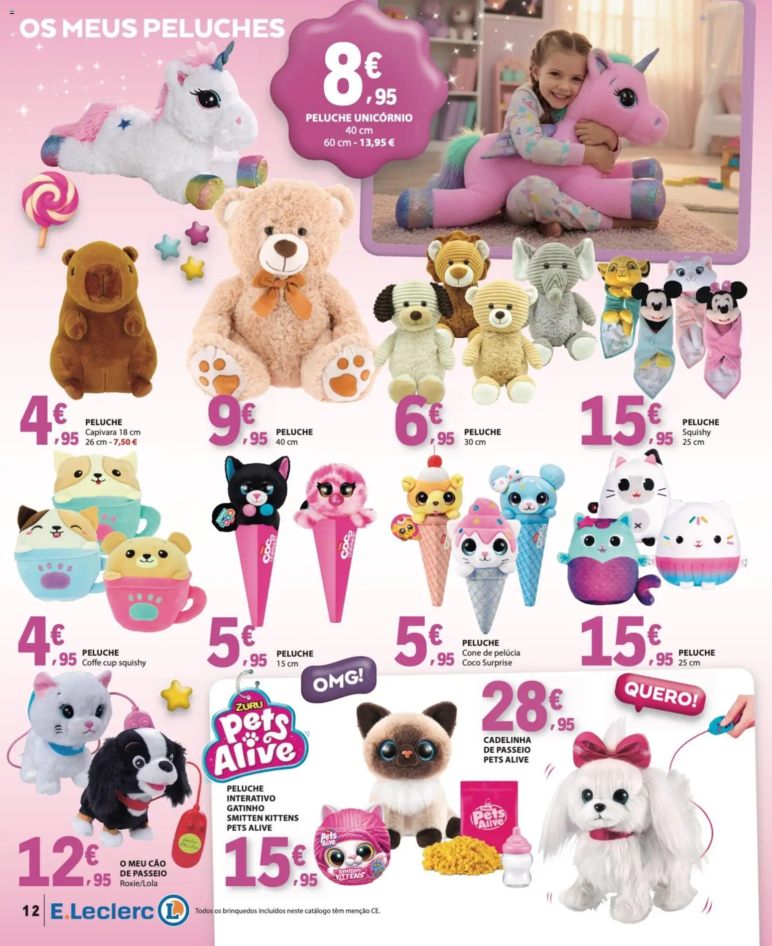 E.Leclerc Brinquedos de Natal │ válido de 11.11.2025 | Página: 12 | Produtos: Peluches