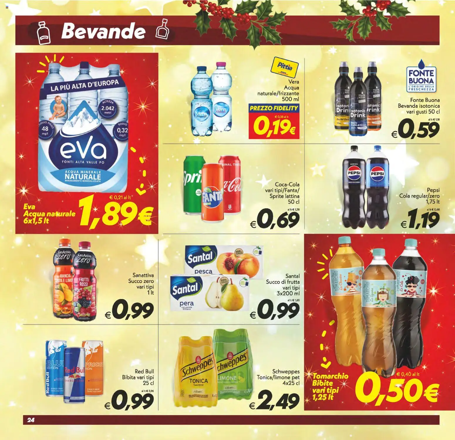 Volantino SuperConveniente del 05.12.2025 | Pagina: 24 | Prodotti: Carota, Frutta, Pera, Acqua minerale