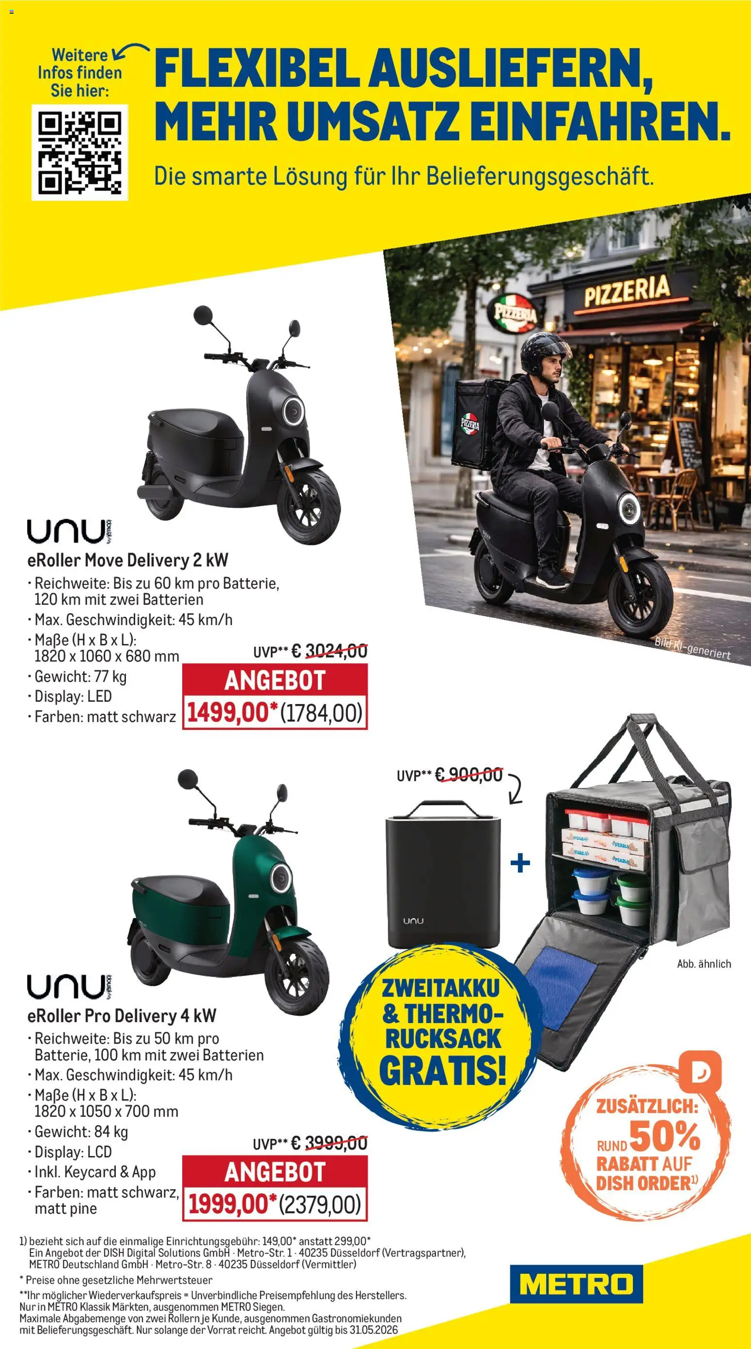 Metro Monats-Menü – gültig ab 01.05.2026 | Seite: 38 | Produkte: Gewicht, Batterien, Rucksack