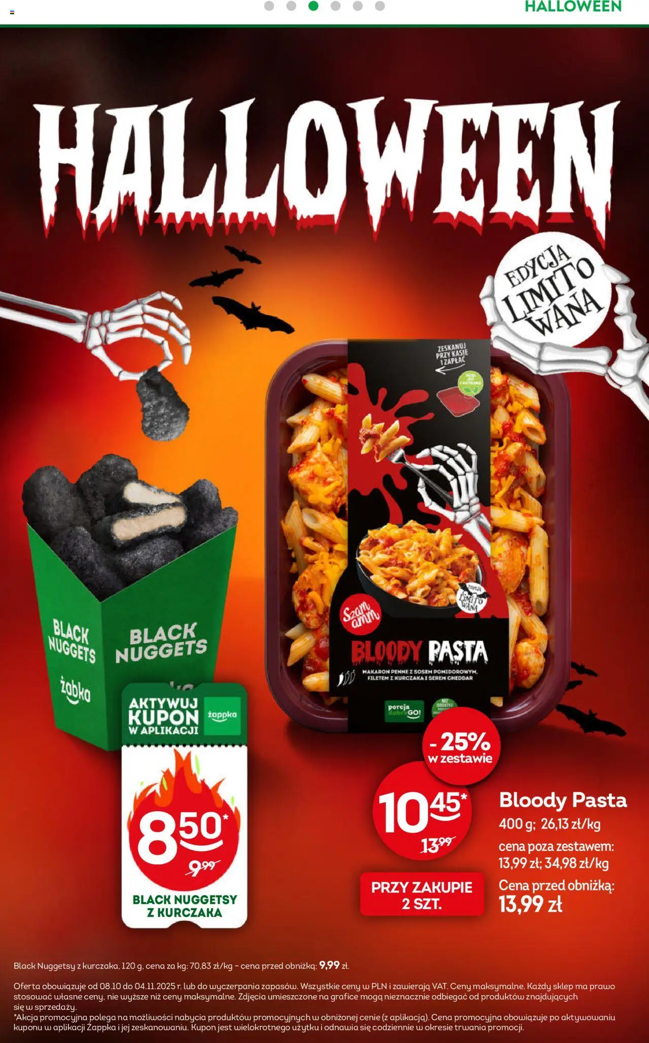 Żabka Gazetka od 08.10.2025 | Strona: 18 | Produkty: Penne, Nuggets, Makaron, Cheddar