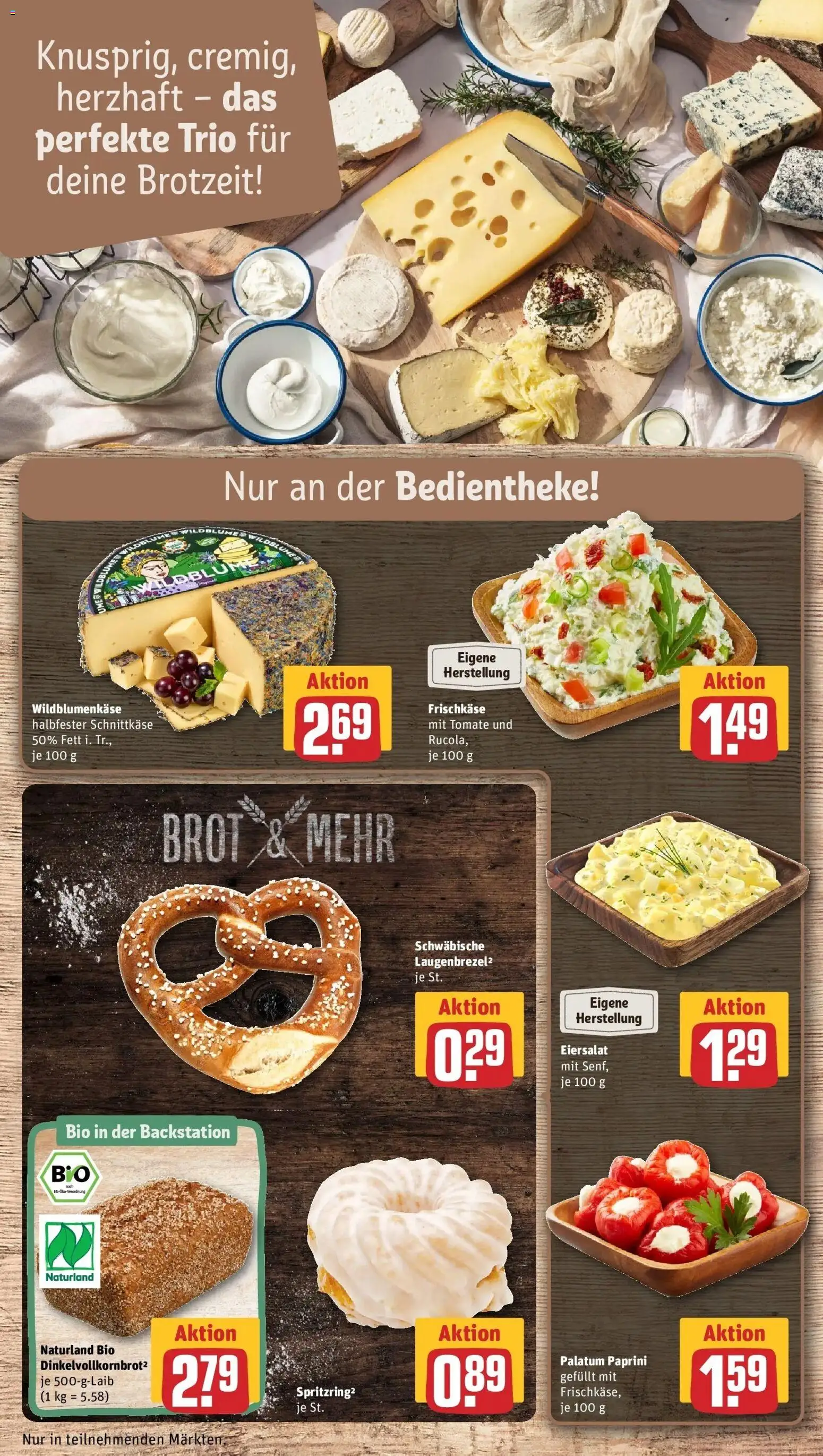 Rewe prospekt Echzell / Gettenau	 – gültig ab 09.02.2026 | Seite: 19 | Produkte: Brot, Frischkase