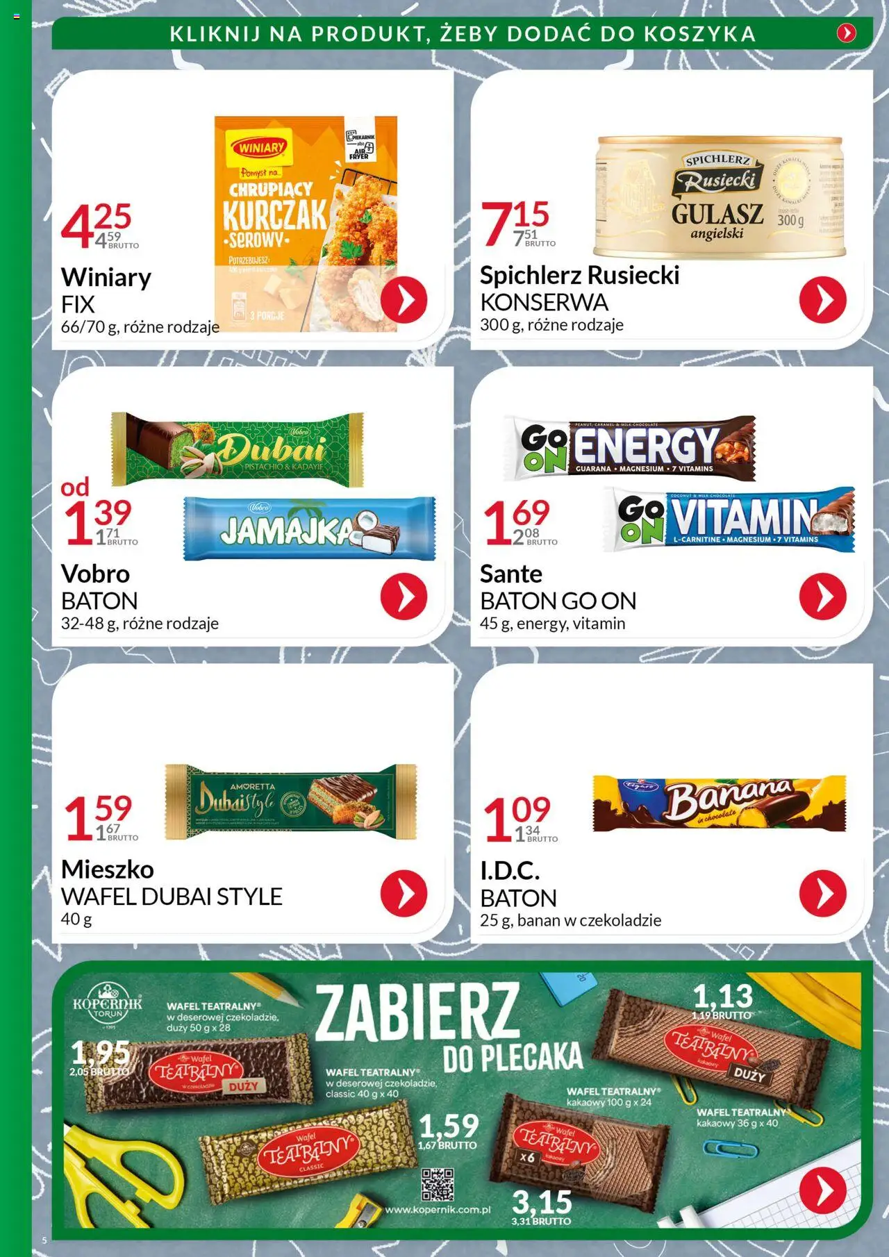 Eurocash Gazetka - Powrót do Szkoły od 04.08.2025 | Strona: 5 | Produkty: Kurczak, Piersi, Baton, Gulasz