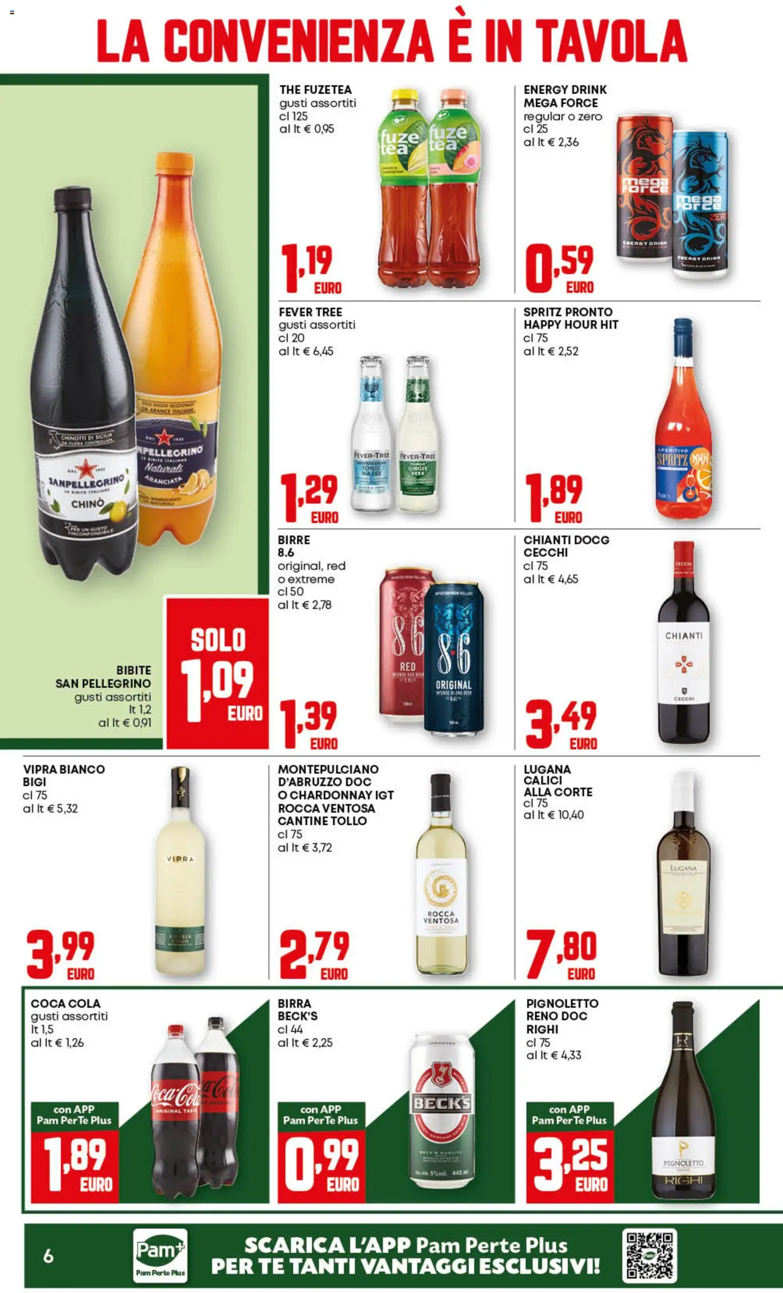 Volantino PAM del 06.11.2025 | Pagina: 6 | Prodotti: Birra, Arance, Tè, The