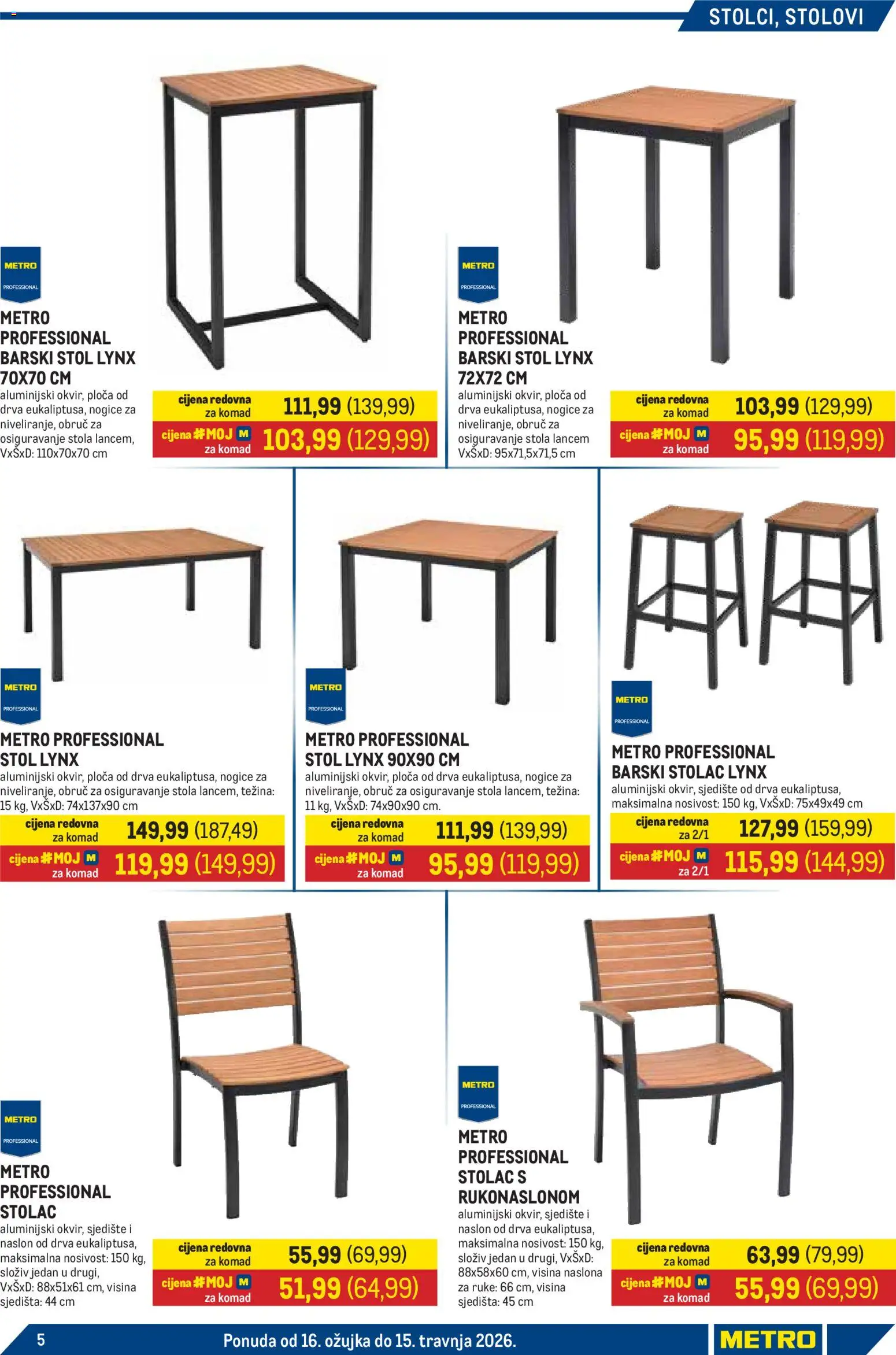 Metro katalog | vrijedi od 16.03.2026 | Stranica: 5 | Proizvodi: Stol