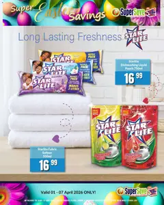 Super Save specials catalogue – valid from 01.04.2026 | Page: 62 | Products: Softner, Fabric softener, Lemon, Dishwashing liquid