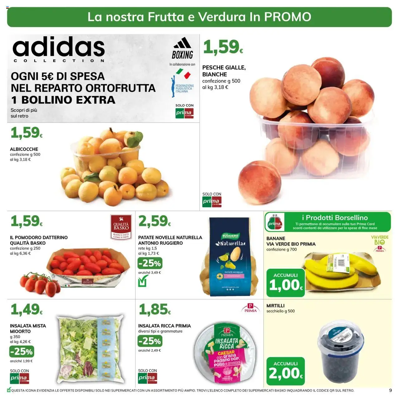 Volantino Basko del 03.06.2025 | Pagina: 9 | Prodotti: Insalata, Pomodoro, Mirtilli, Grana Padano