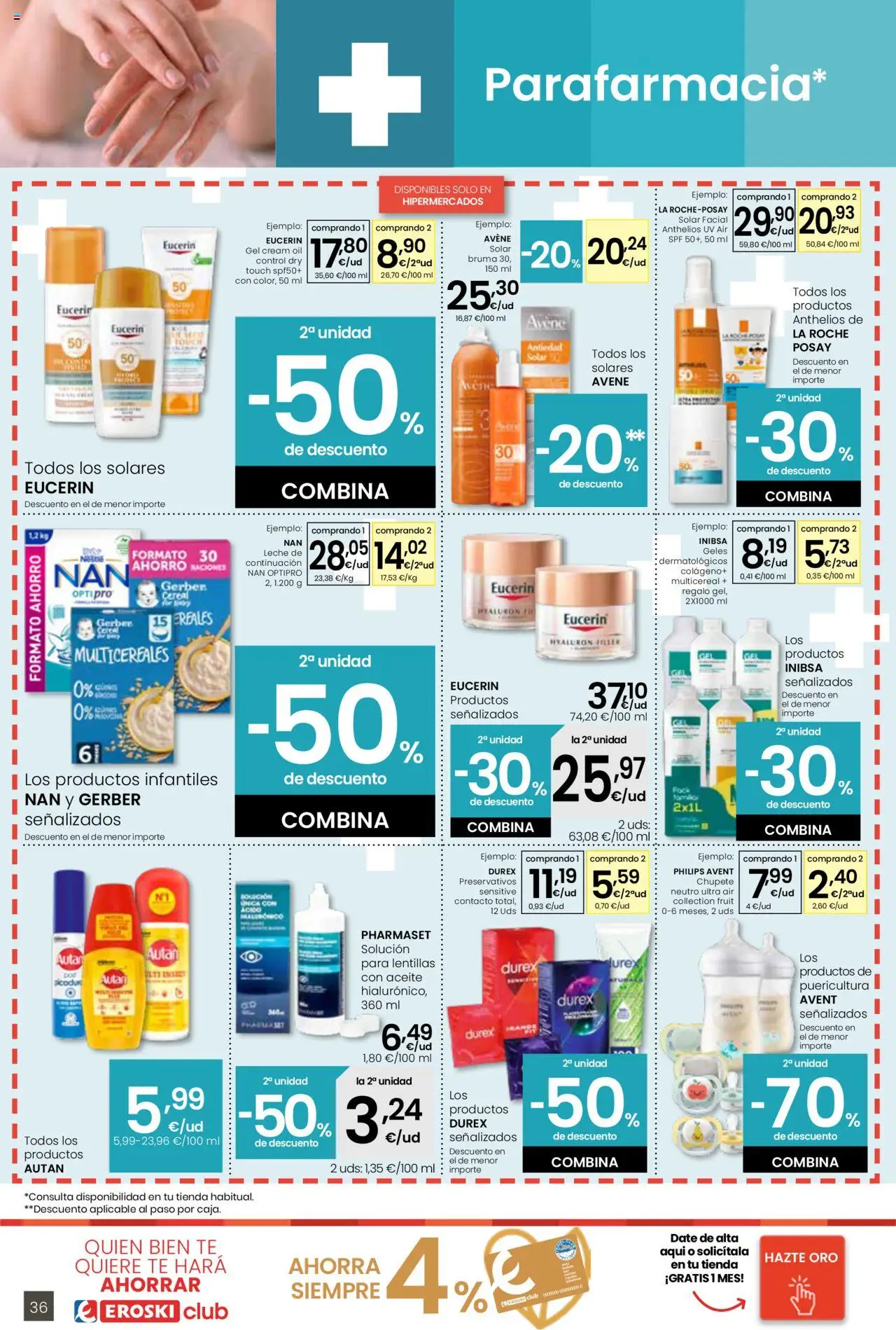 Eroski - Para conquistarte │ válido desde el 14.08.2025 | Página: 36 | Productos: Leche, Aceite, Té
