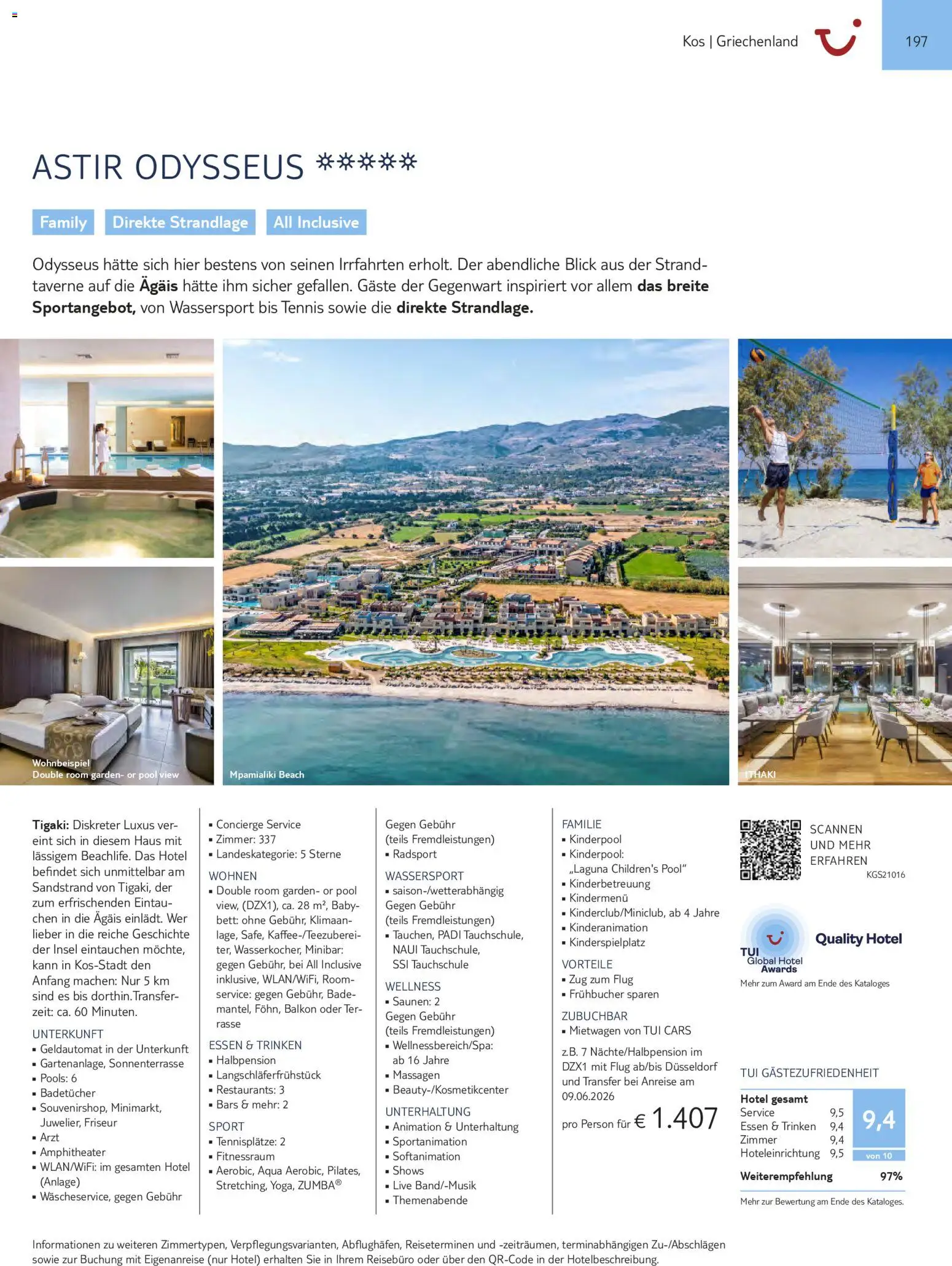 Aida  Südeuropa & Nordafrika 2026/27 – gültig ab 01.01.2026 | Seite: 197 | Produkte: Bett