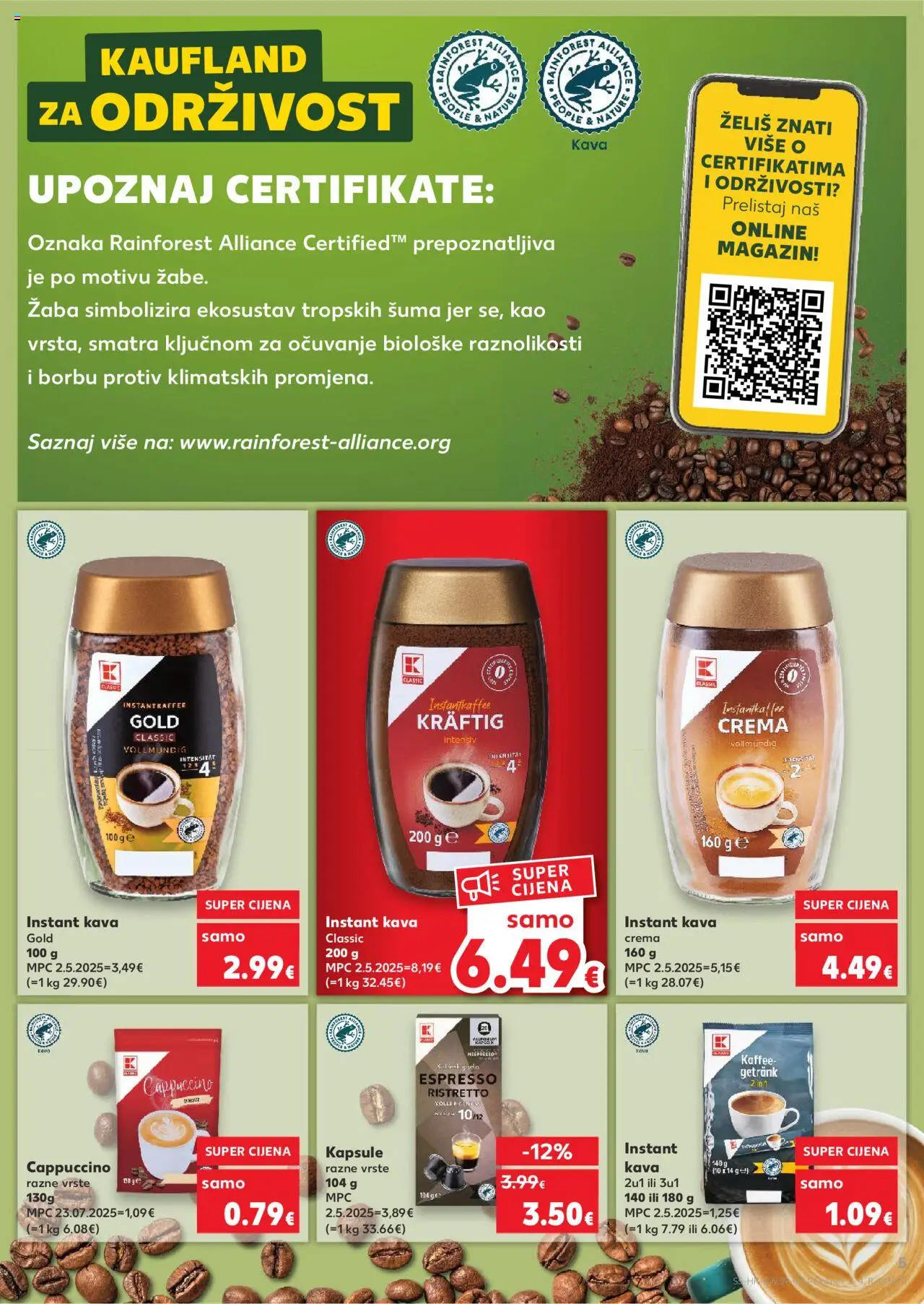 Kaufland HR akciós ujság - amely érvényes a következő dátumtól: 24.09.2025 | Oldal: 5 | Termékek: Cappuccino