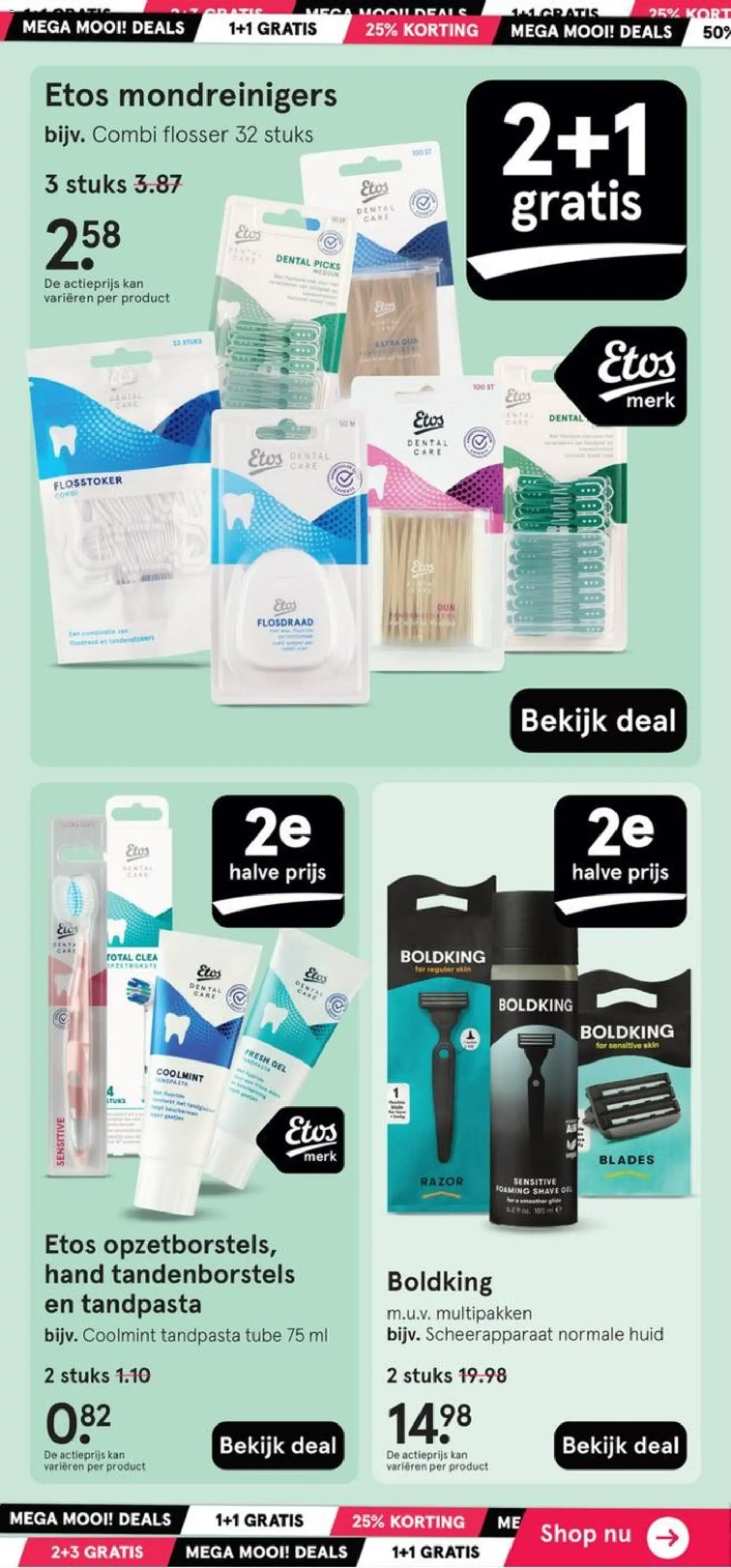 {H1} | Pagina: 56 | Producten: Tandpasta, Kan, Scheerapparaat, Flosdraad