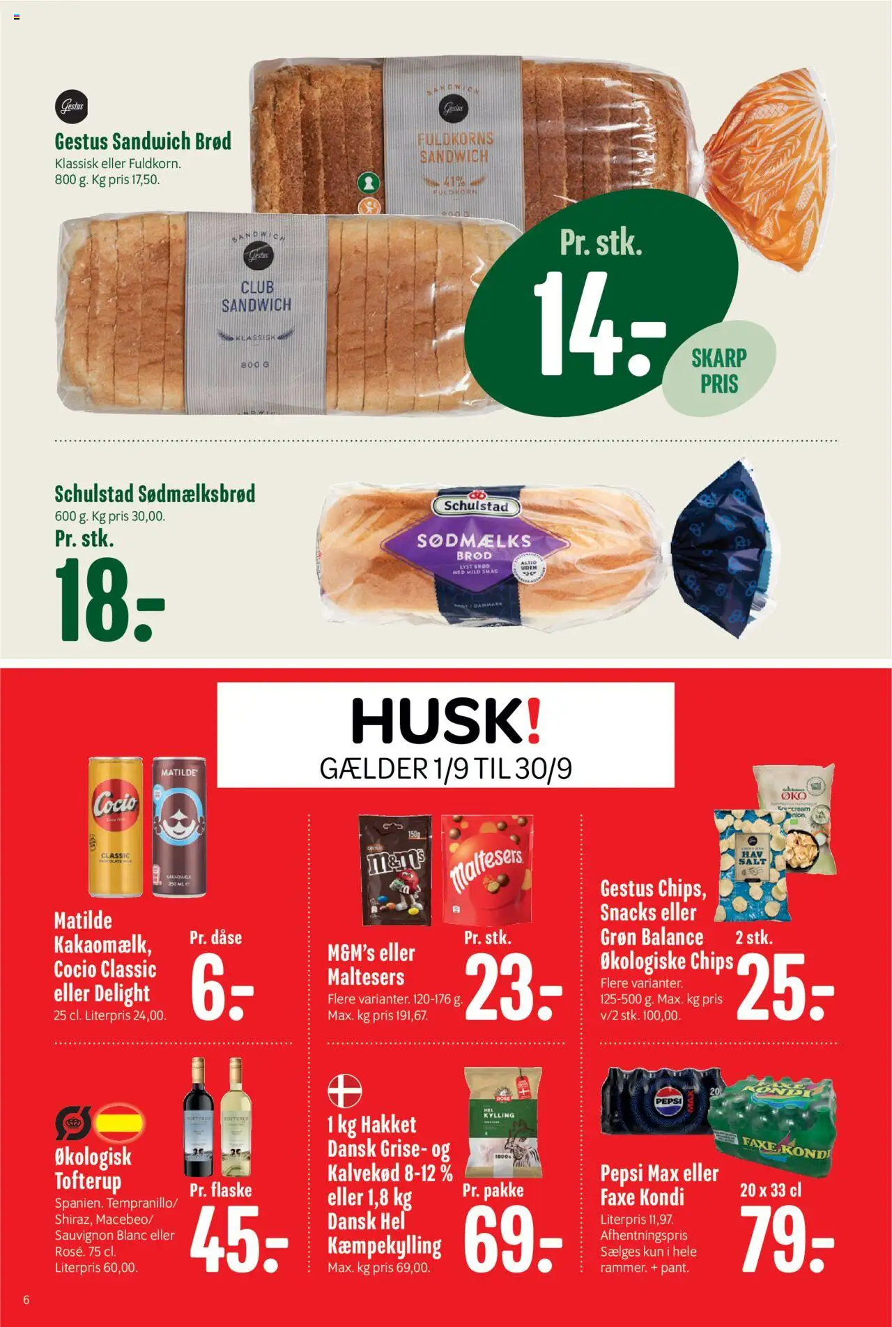 Min Købmand tilbudsavis – gyldig fra 19.09.2025 | Side: 6 | Produkter: Chips, Salt, Pepsi, Pepsi Max