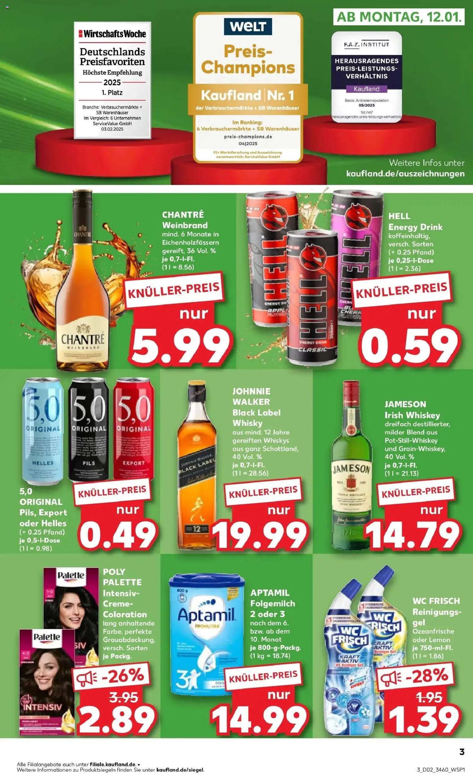Kaufland prospekt Lippstadt	 – gültig ab 11.01.2026 | Seite: 3 | Produkte: Pils, Jameson, Creme, Whiskey