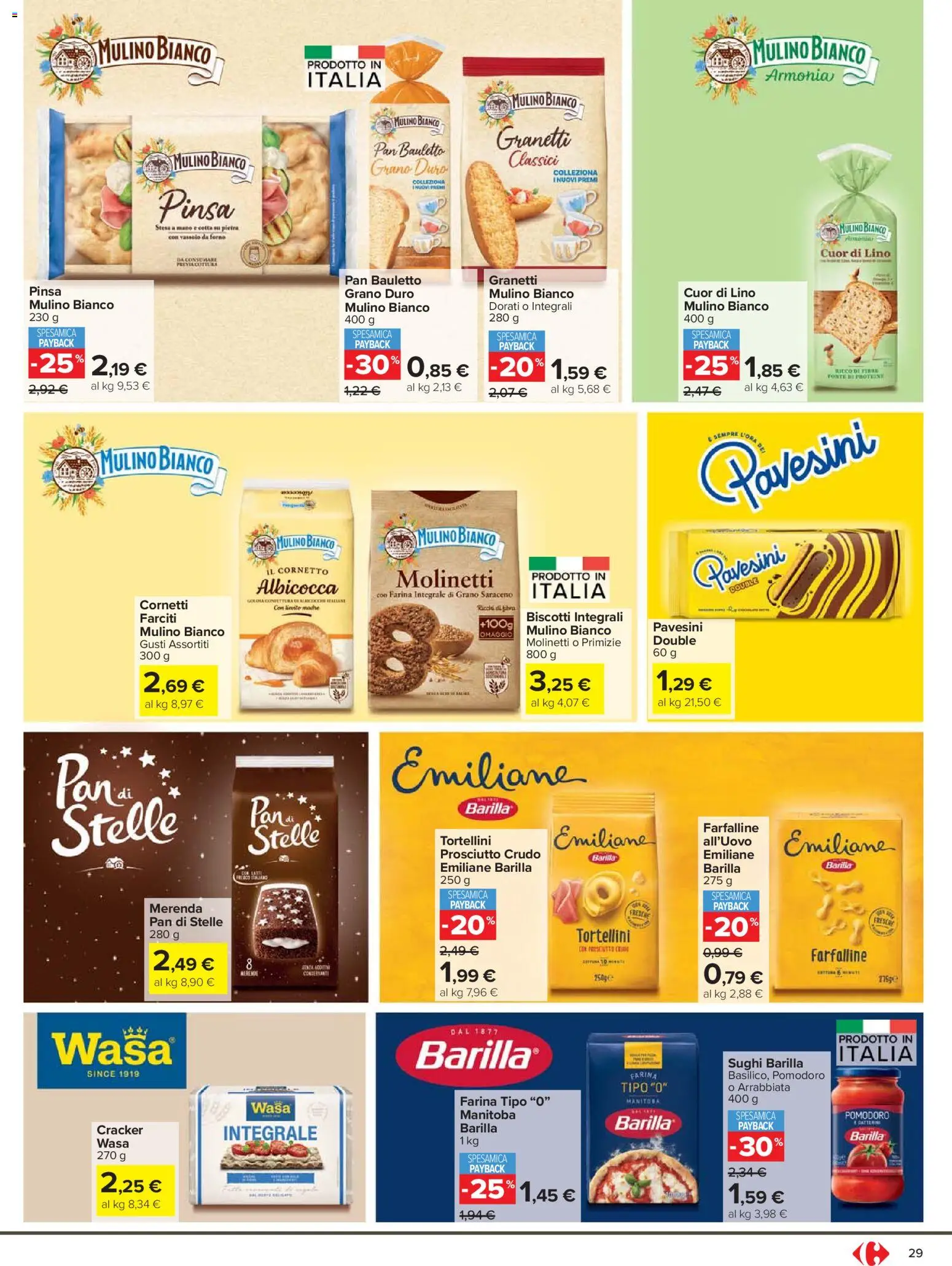 Volantino Carrefour del 24.03.2026 | Pagina: 29 | Prodotti: Prosciutto Crudo, Cornetto, Pomodoro, Farina