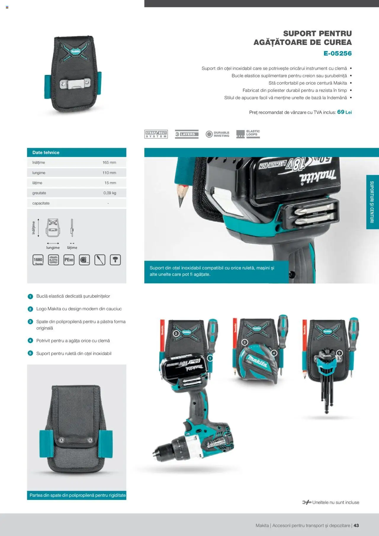 Makita catalog - Accesorii pentru transport si depozitare   – valabil de la 06.09.2021 | Pagină: 43